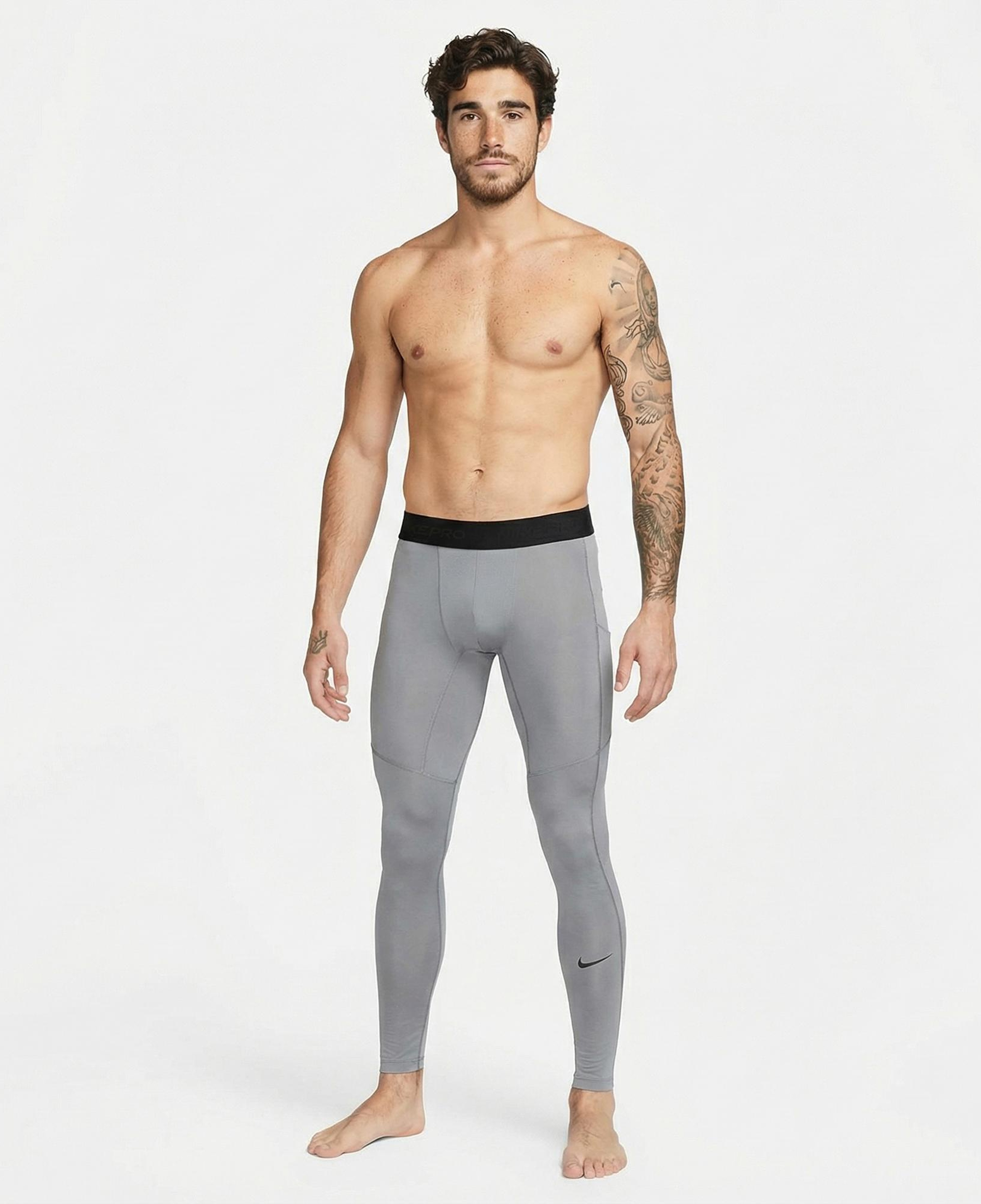 Nike Dri-Fit Pro Erkek Gri Tayt