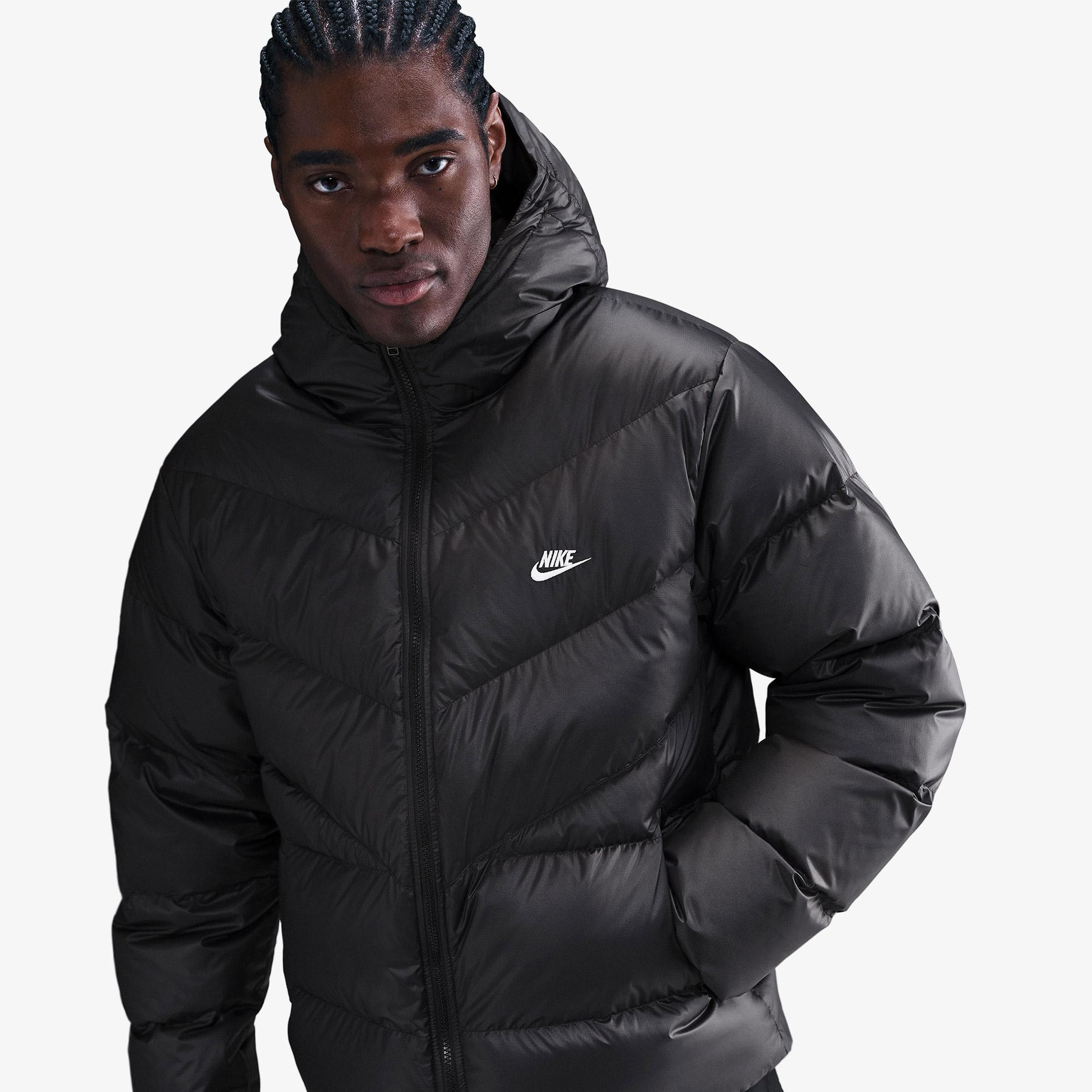 Nike Windrunner Statement Down Erkek Siyah Mont