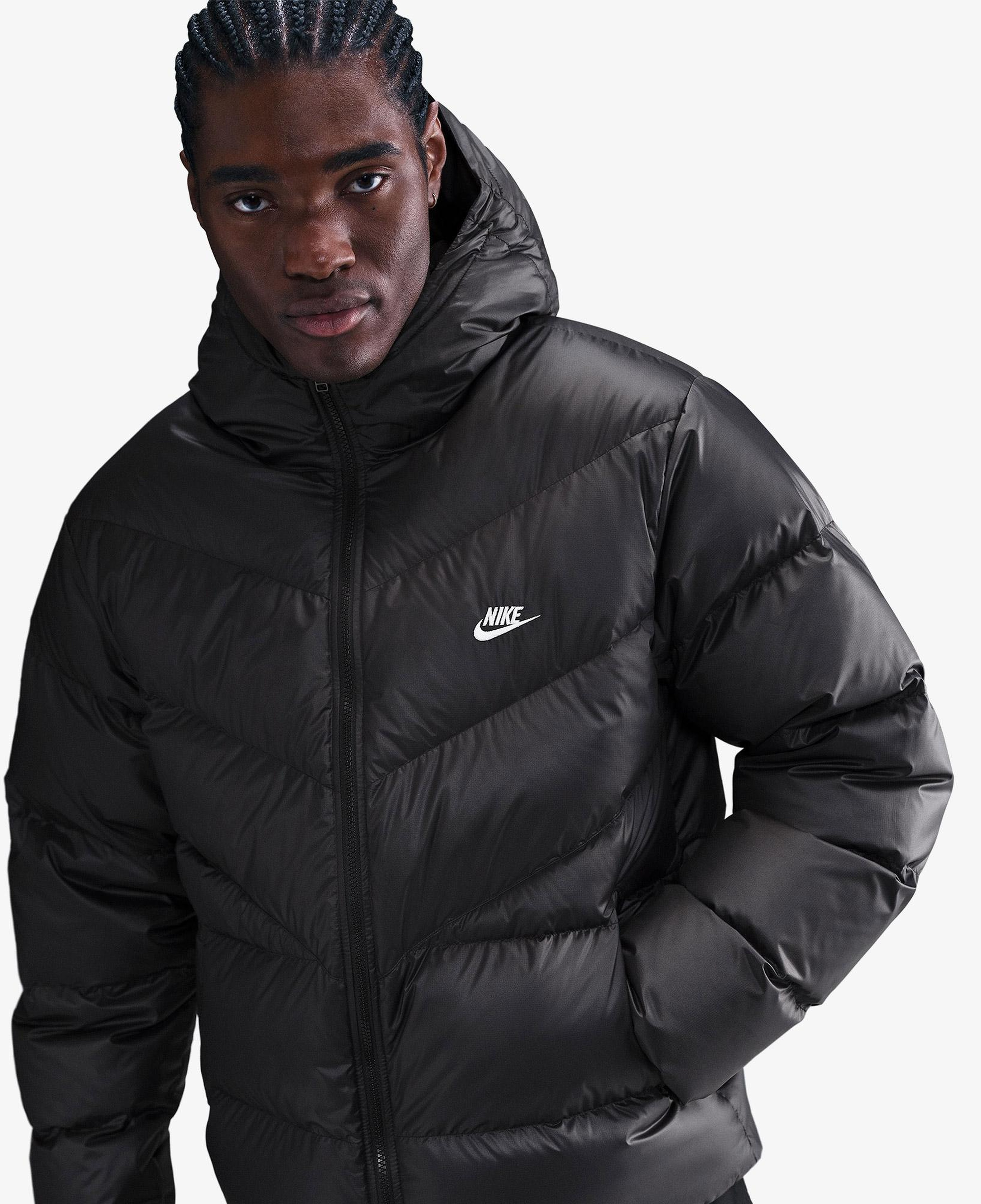 Nike Windrunner Statement Down Erkek Siyah Mont