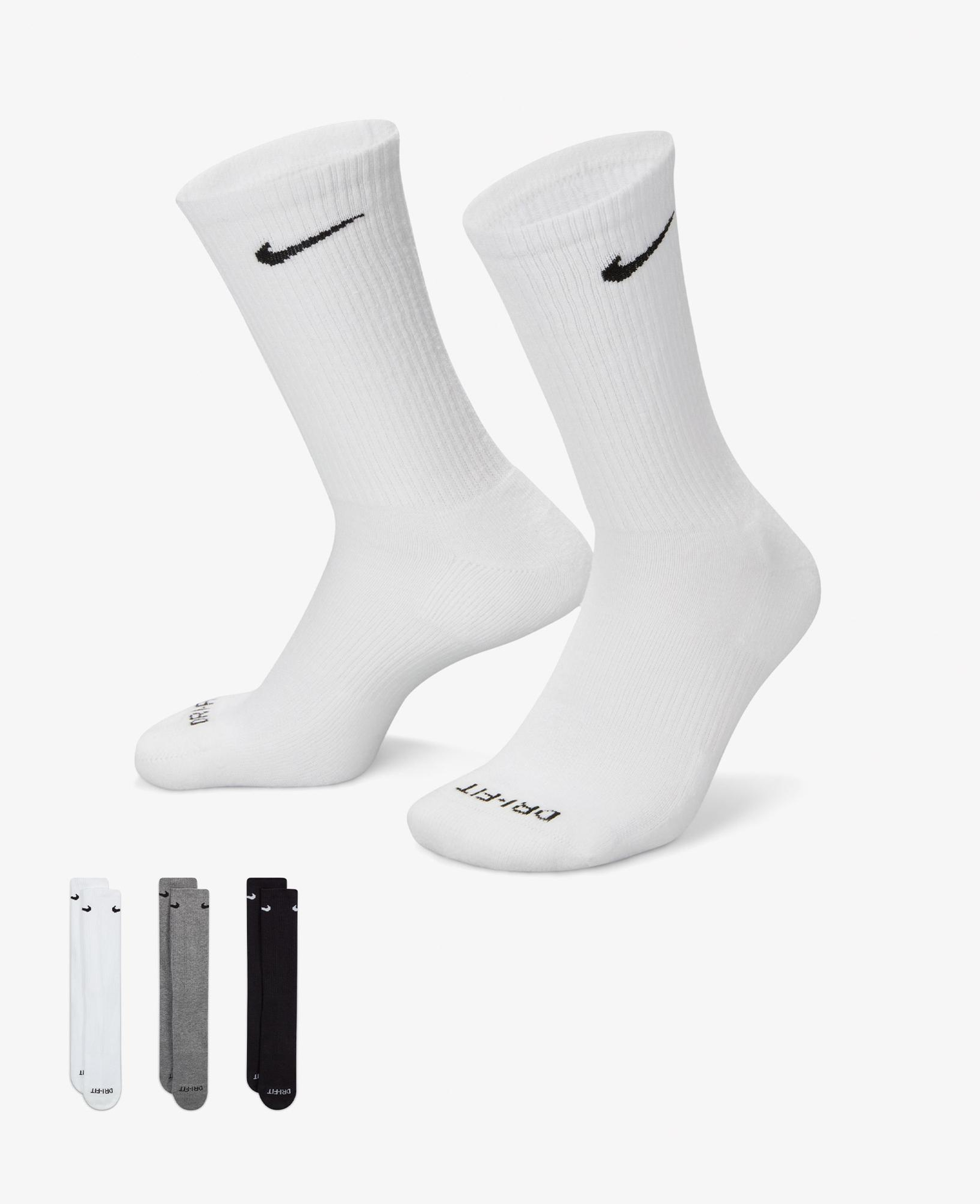 Nike Everyday Plus Cushioned Unisex Renkli 3'lü Çorap