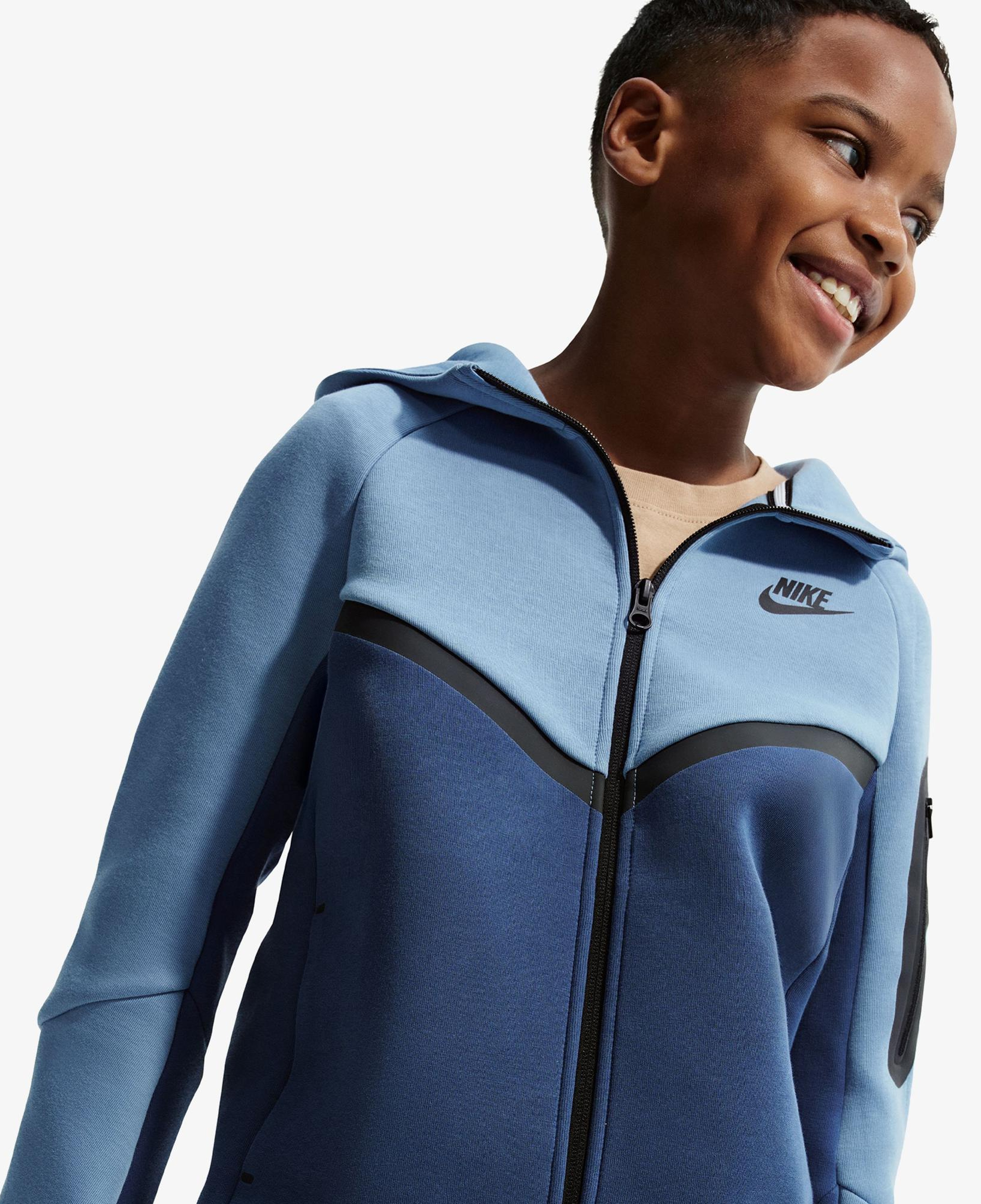 Nike Sportswear Tech Fleece Çocuk Mavi Eşofman Üstü