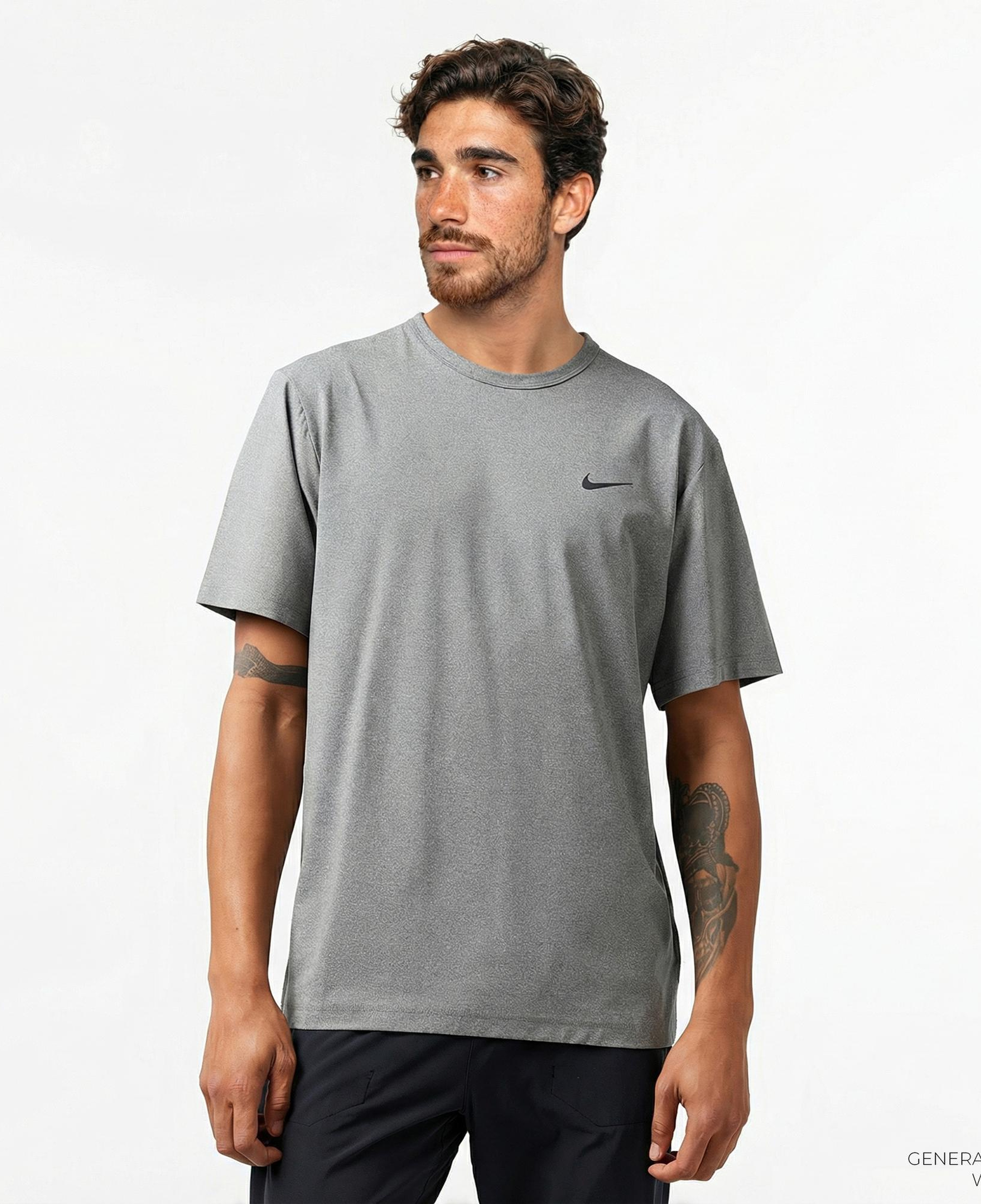Nike Dri-Fit Hyverse Erkek Gri T-Shirt