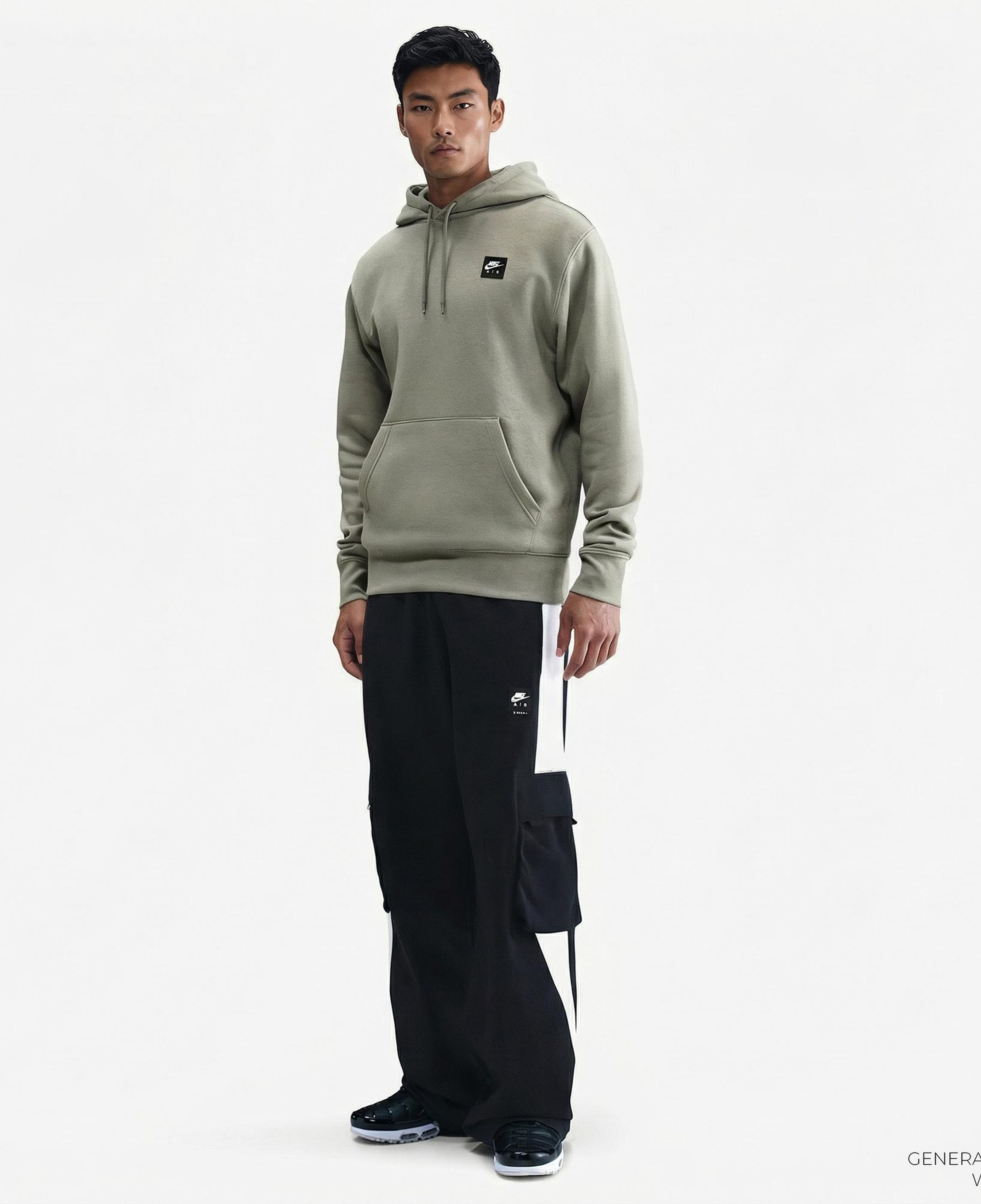 Nike Air Pullover Erkek Yeşil Kapüşonlu Hoodie