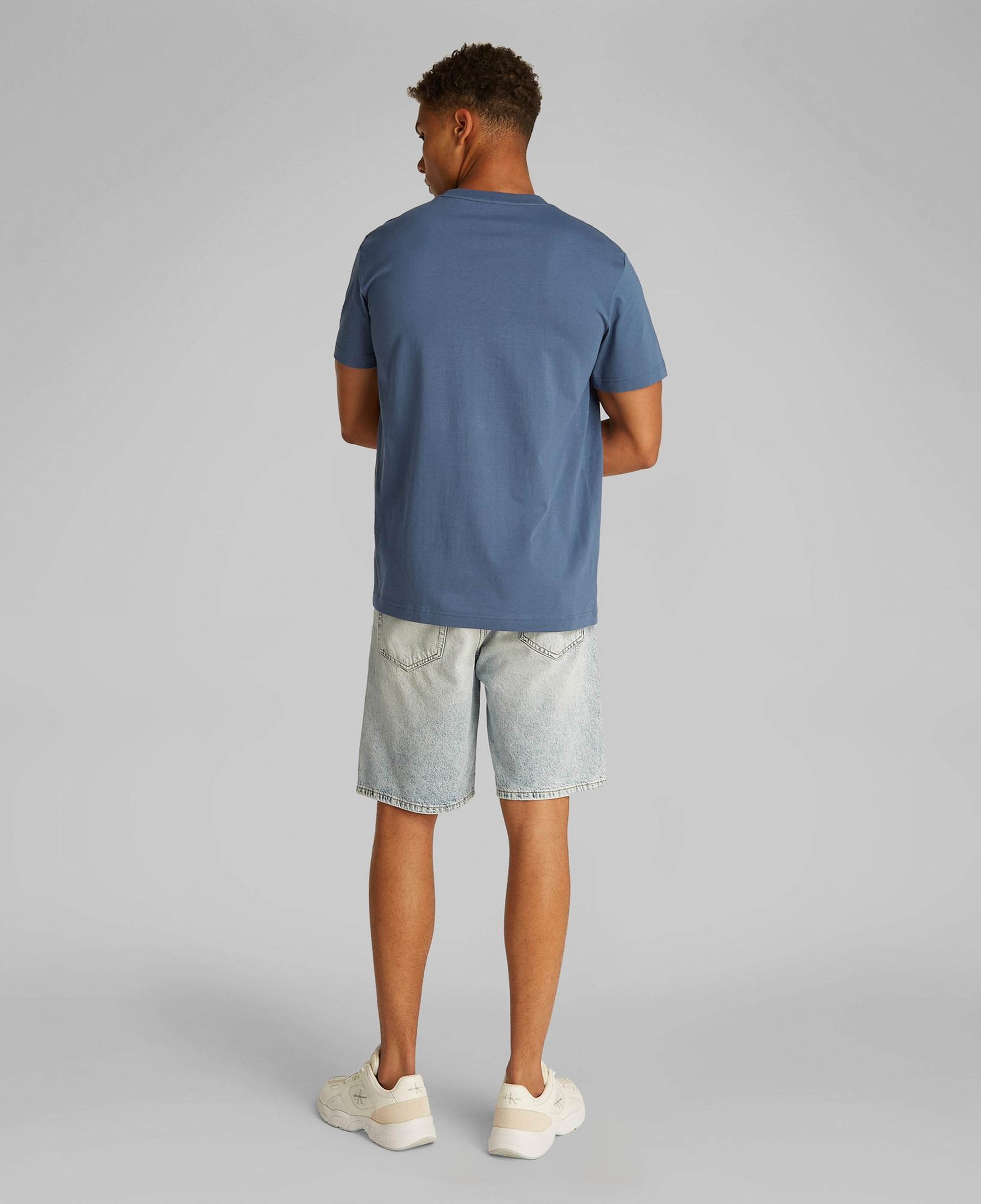 Calvin Klein Brush Stroke Graphic Erkek Mavi T-Shirt