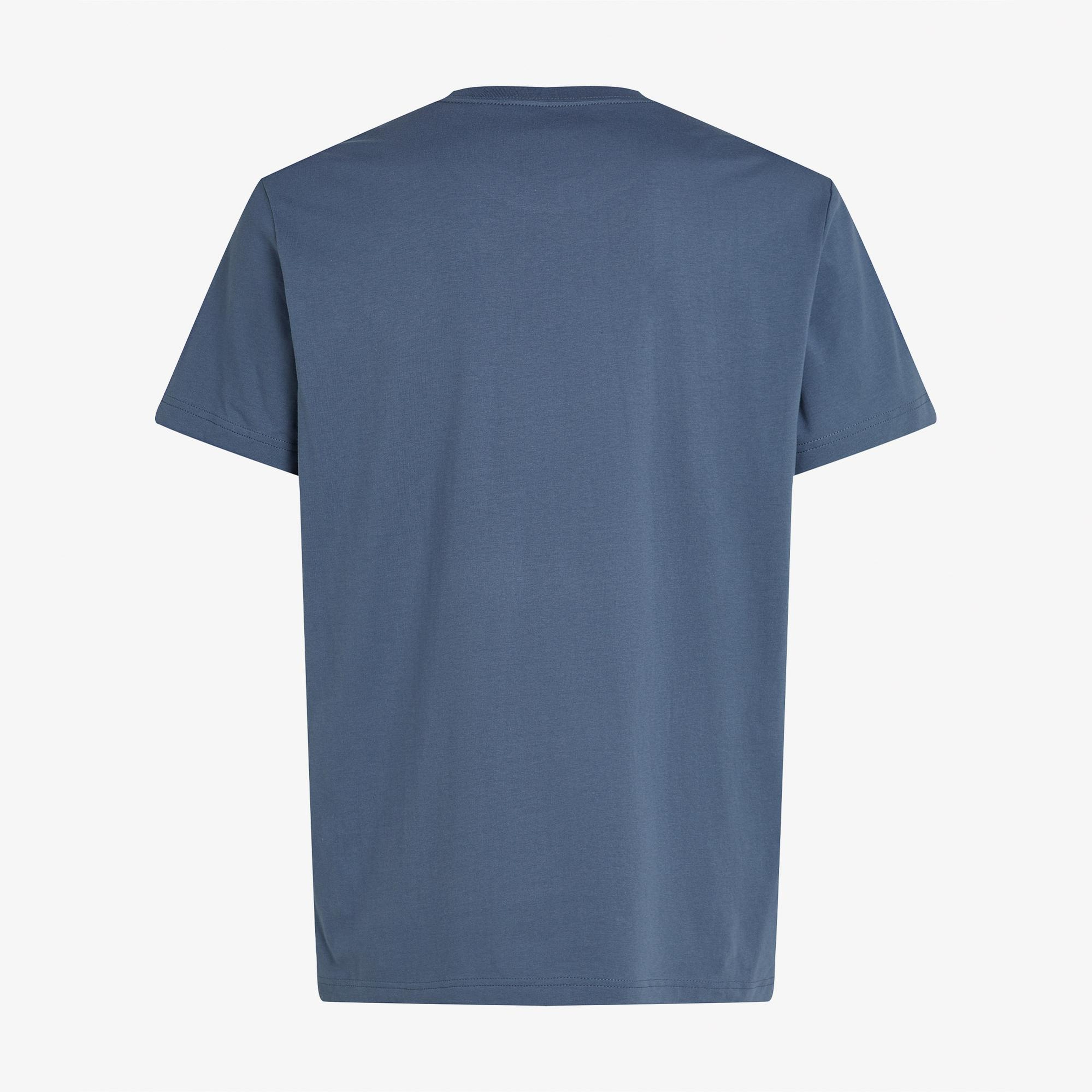 Calvin Klein Brush Stroke Graphic Erkek Mavi T-Shirt