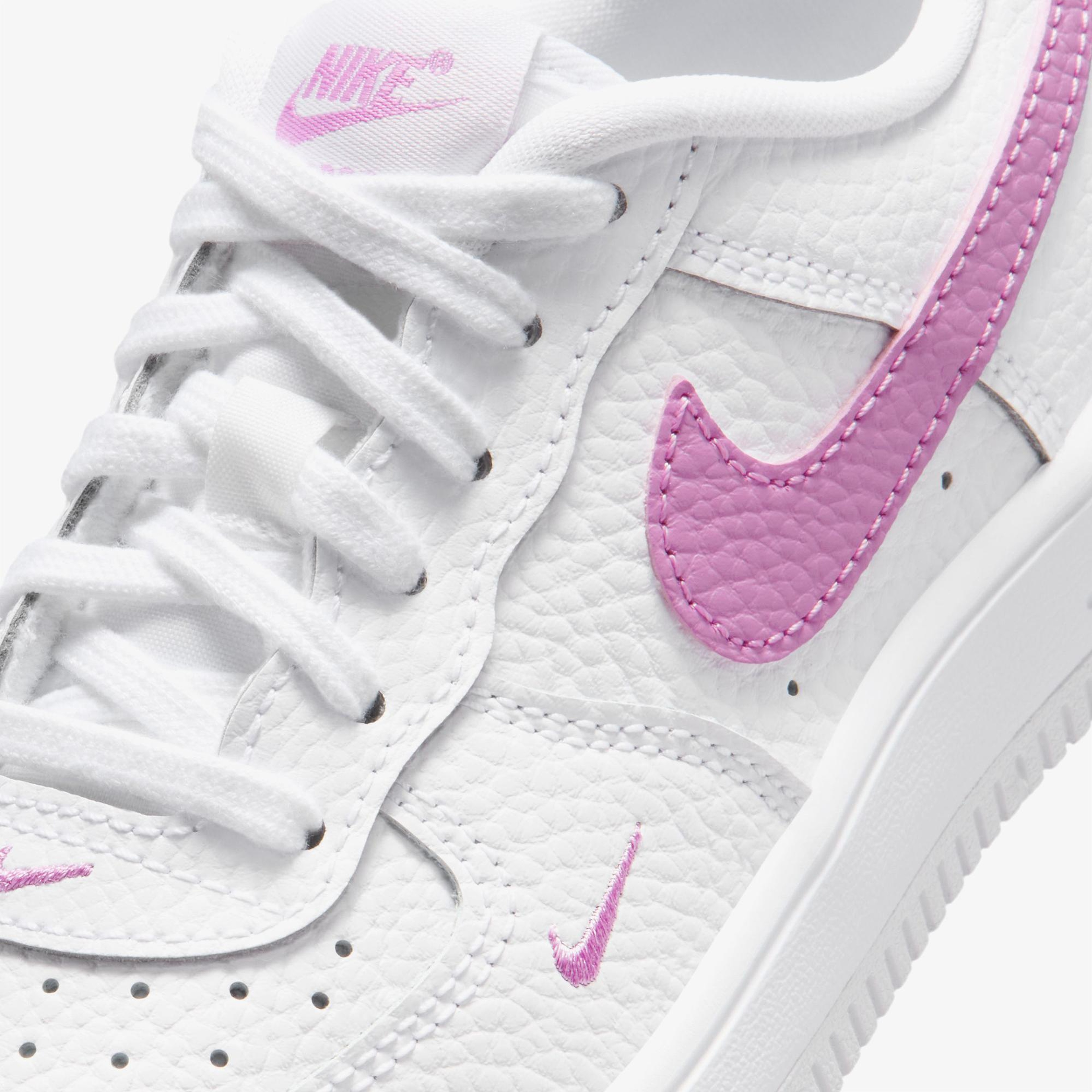 Nike Force 1 Low Lace Çocuk Beyaz/Pembe Spor Ayakkabı