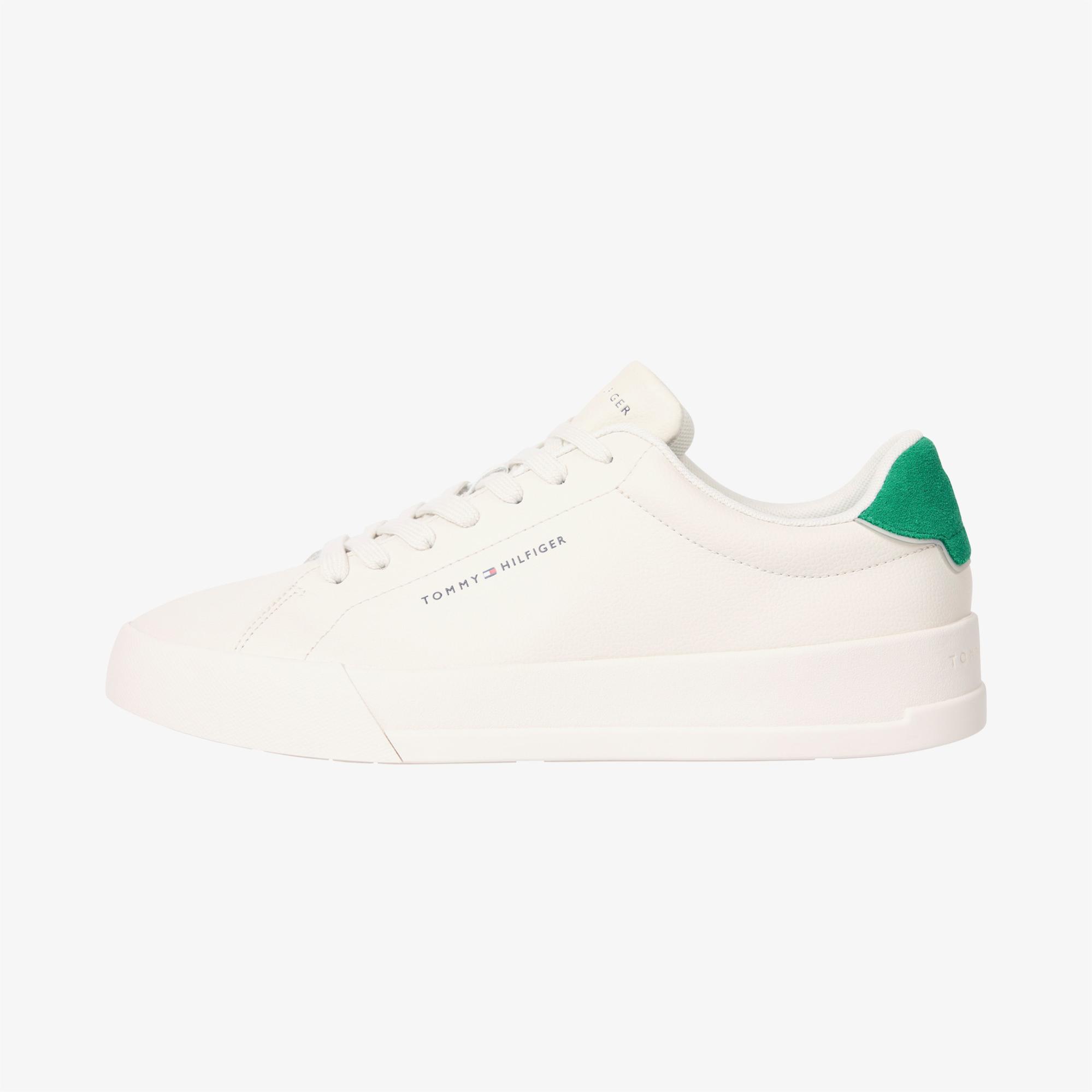 Tommy Hilfiger Court Leather Detail Essential Erkek Bej Spor Ayakkabı