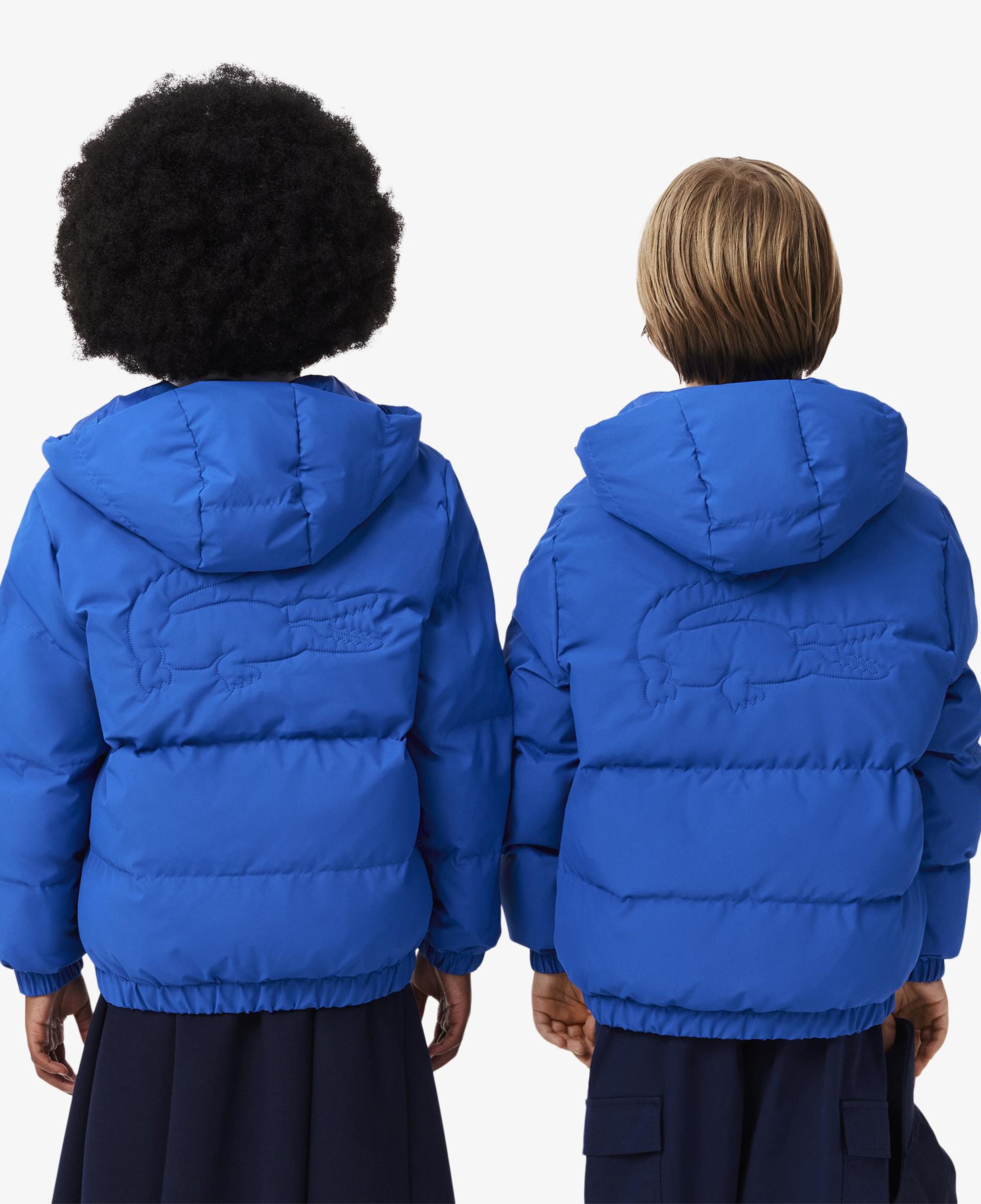 Lacoste Çocuk Kapüşonlu Mavi Şişme Mont