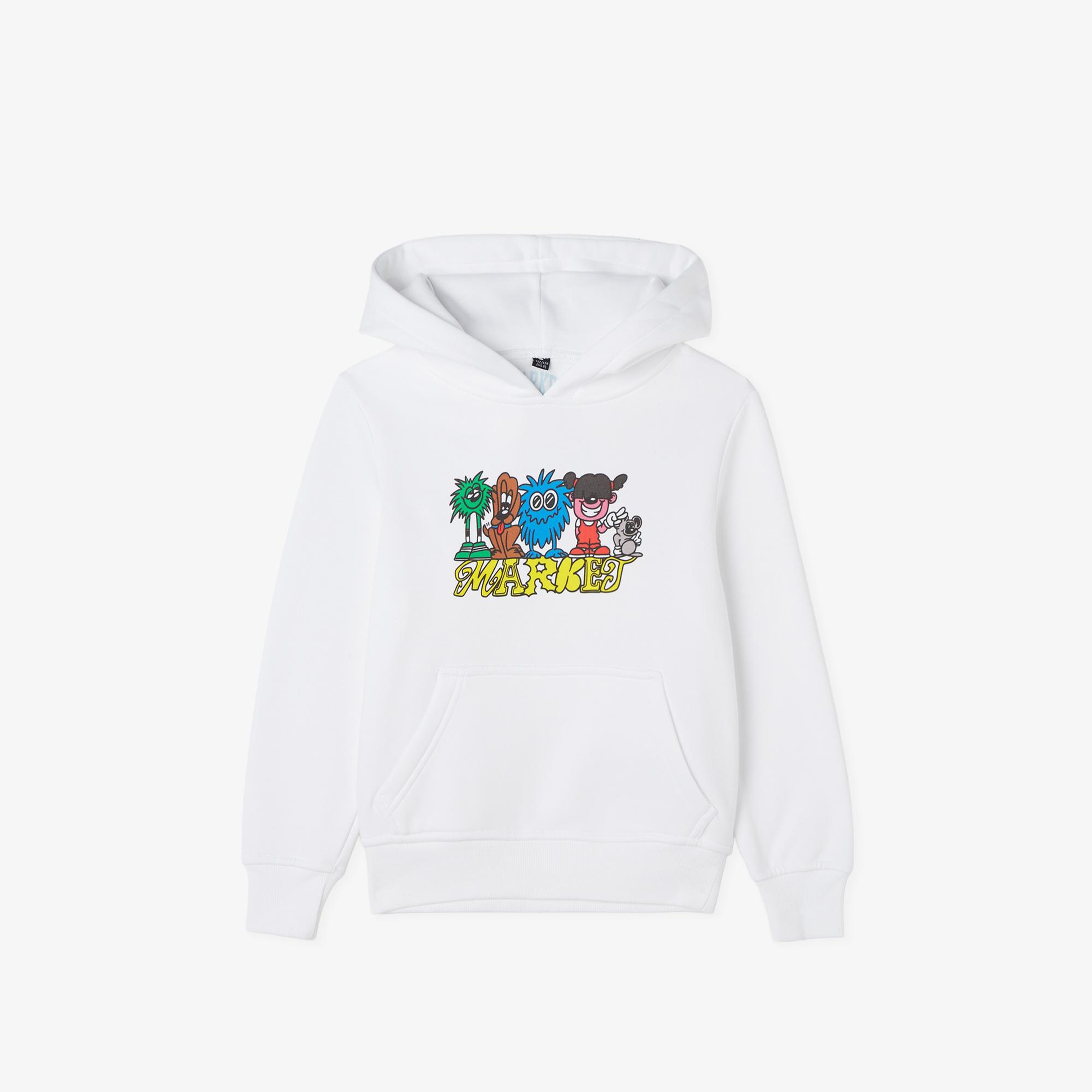 Mini Market My Squad Çocuk Beyaz Hoodie