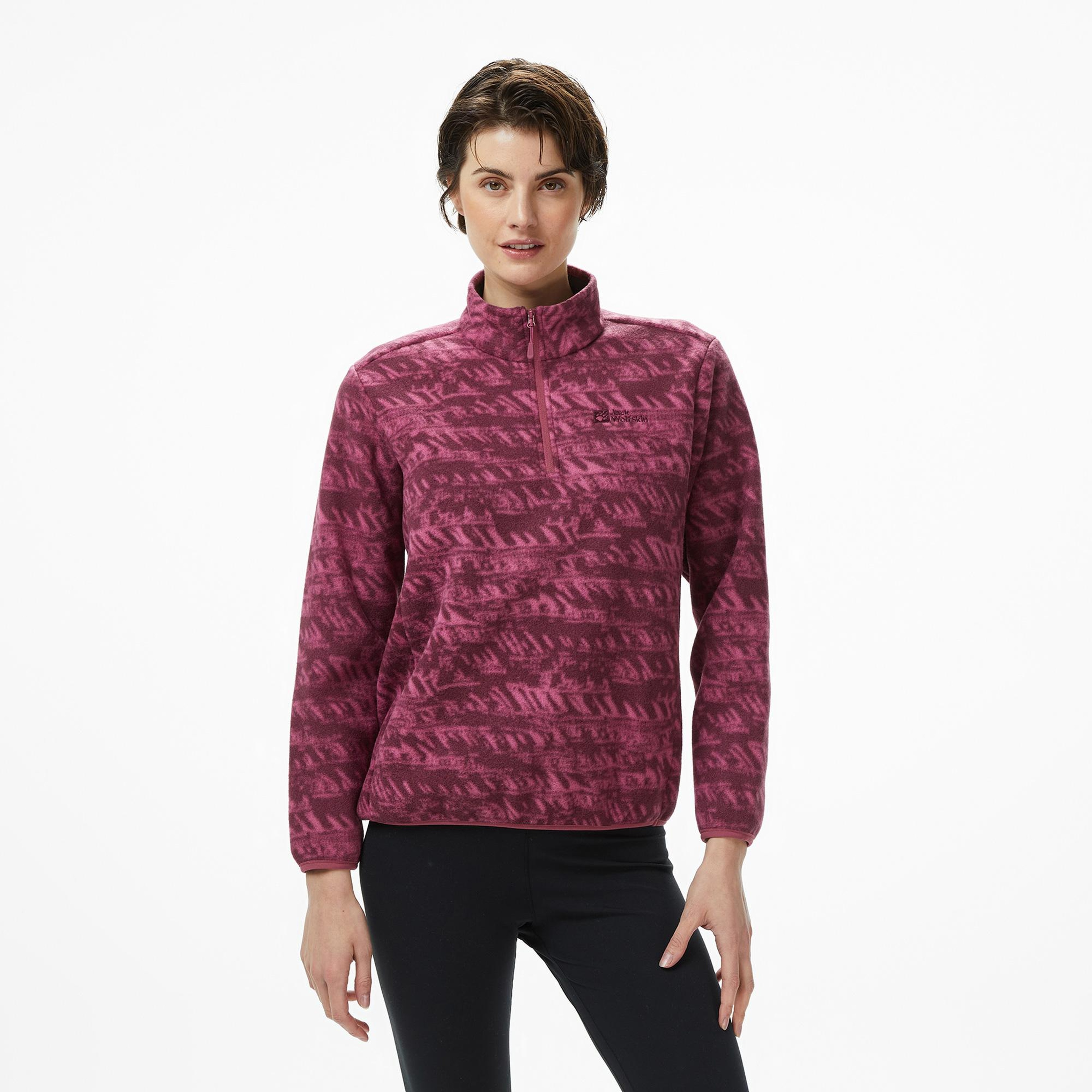 Jack Wolfskin Big Sky Half Zipped Kadın Mor Polar