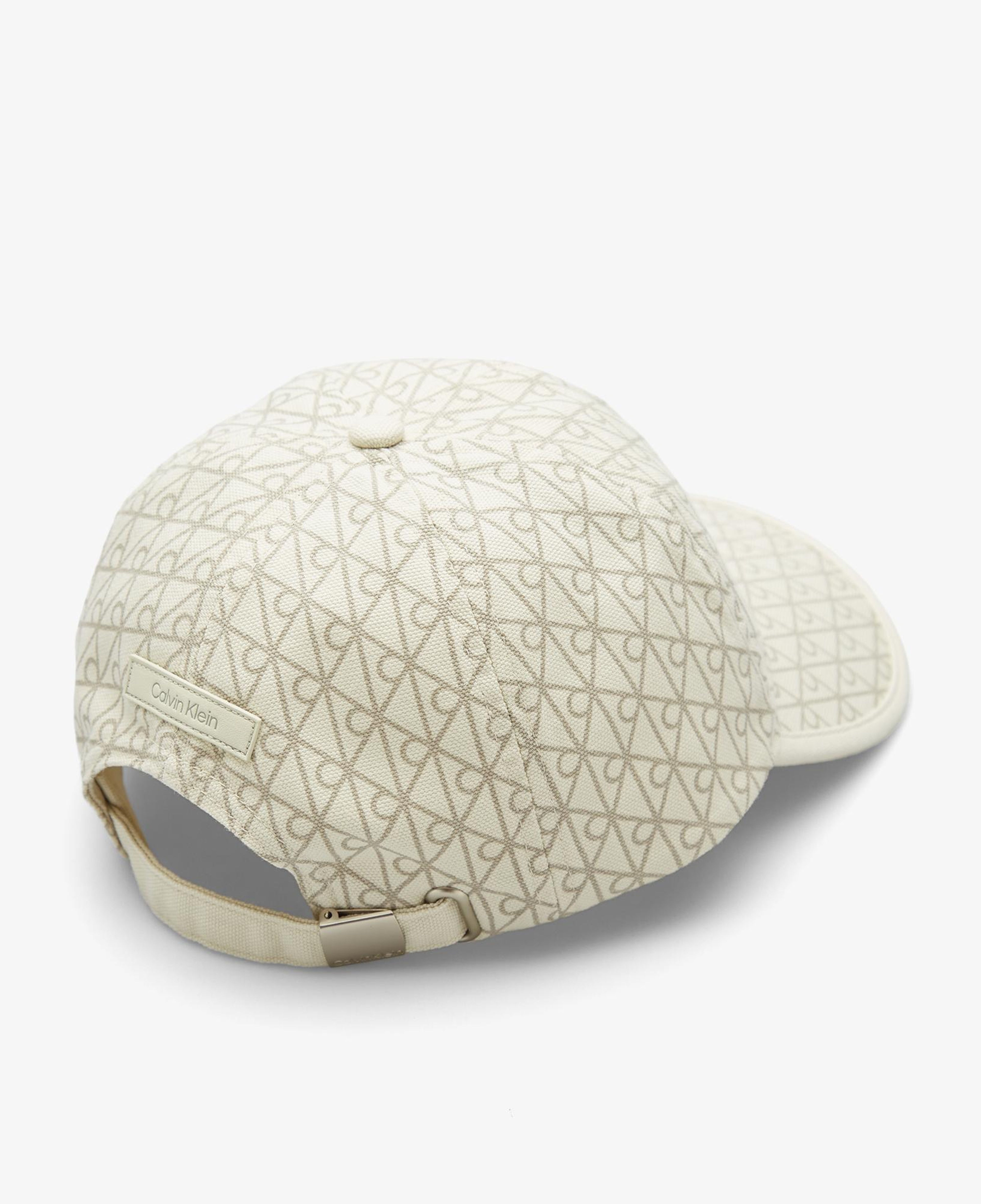 Calvin Klein Emblem Print Leather Patch Kadın Bej Şapka