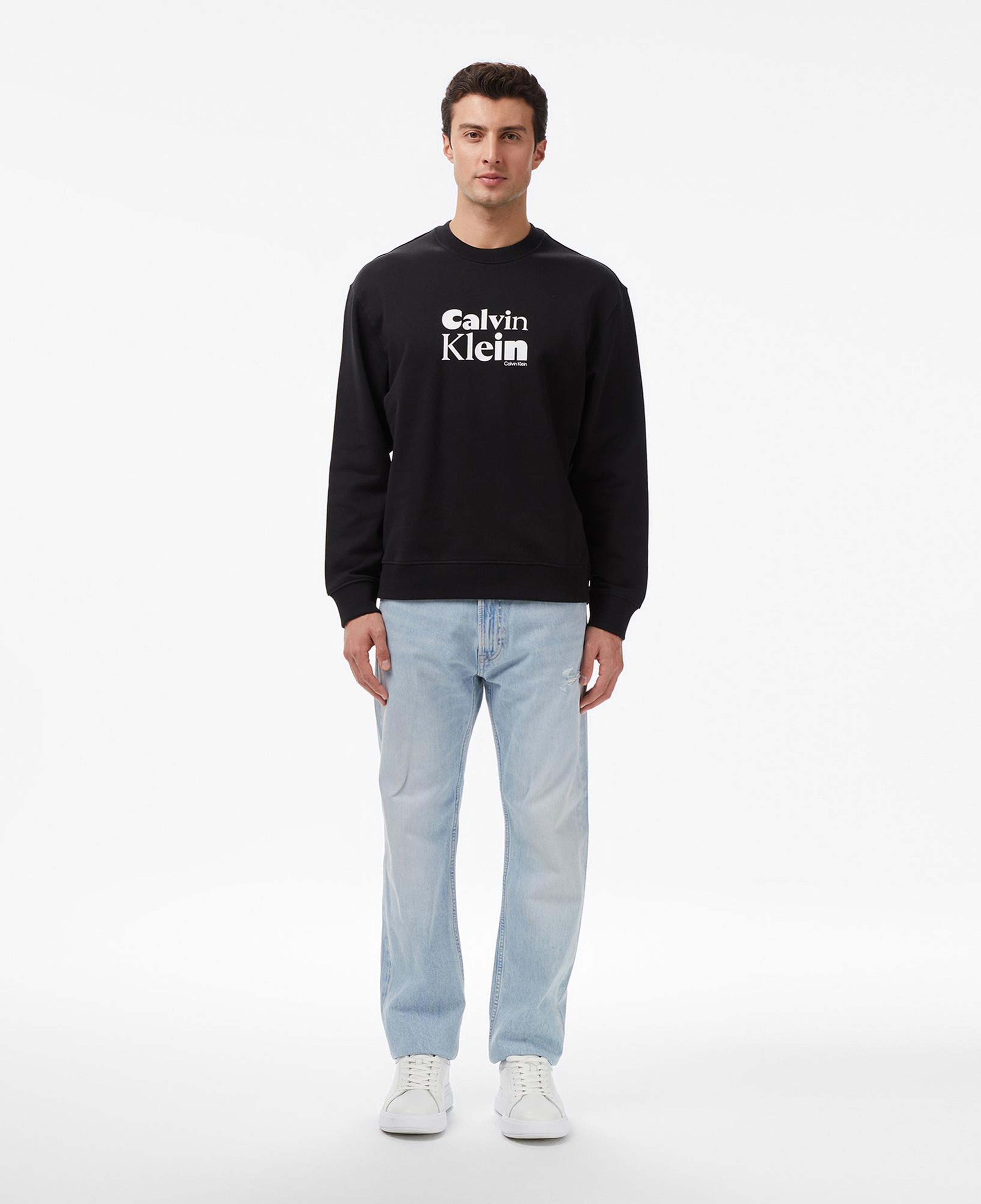 Calvin Klein Terry Bold Graph Erkek Siyah Sweatshirt