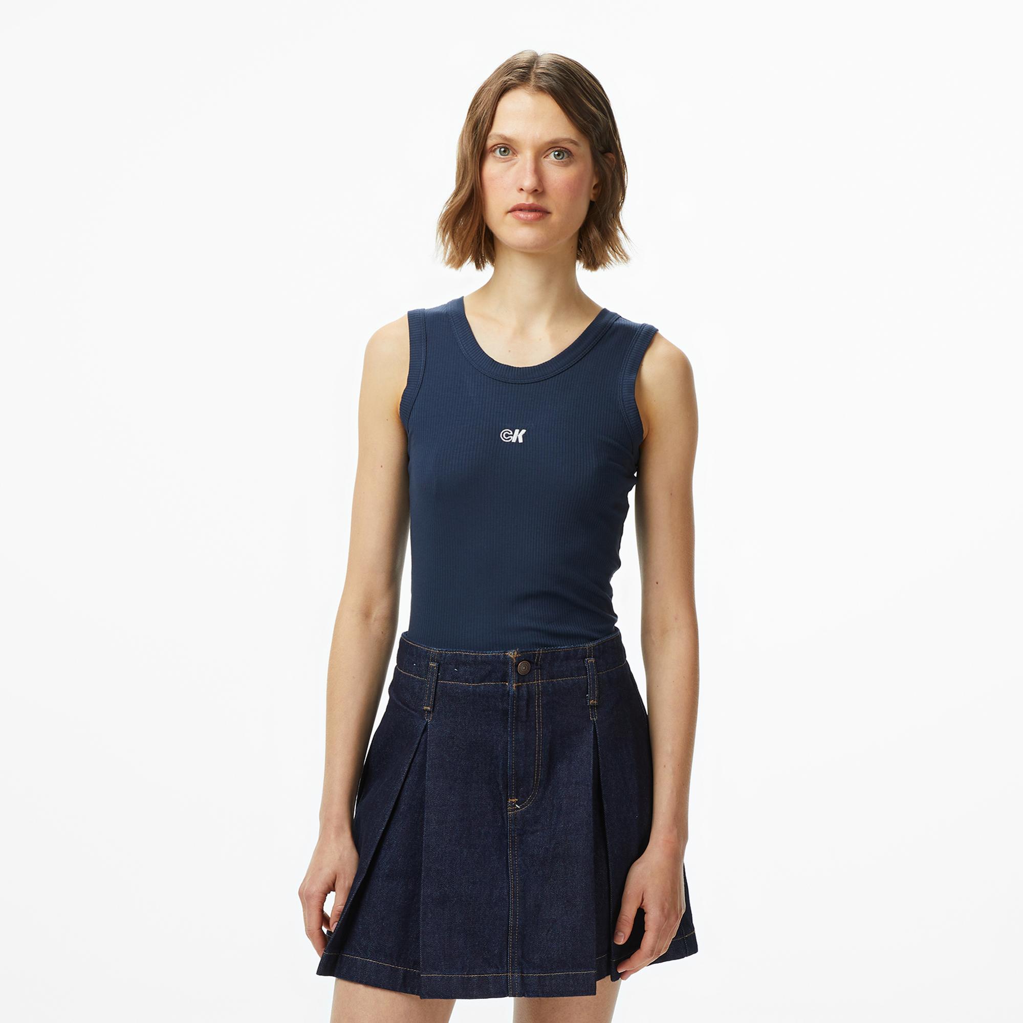 Calvin Klein Modal Tank Essential Kadın Lacivert T-Shirt