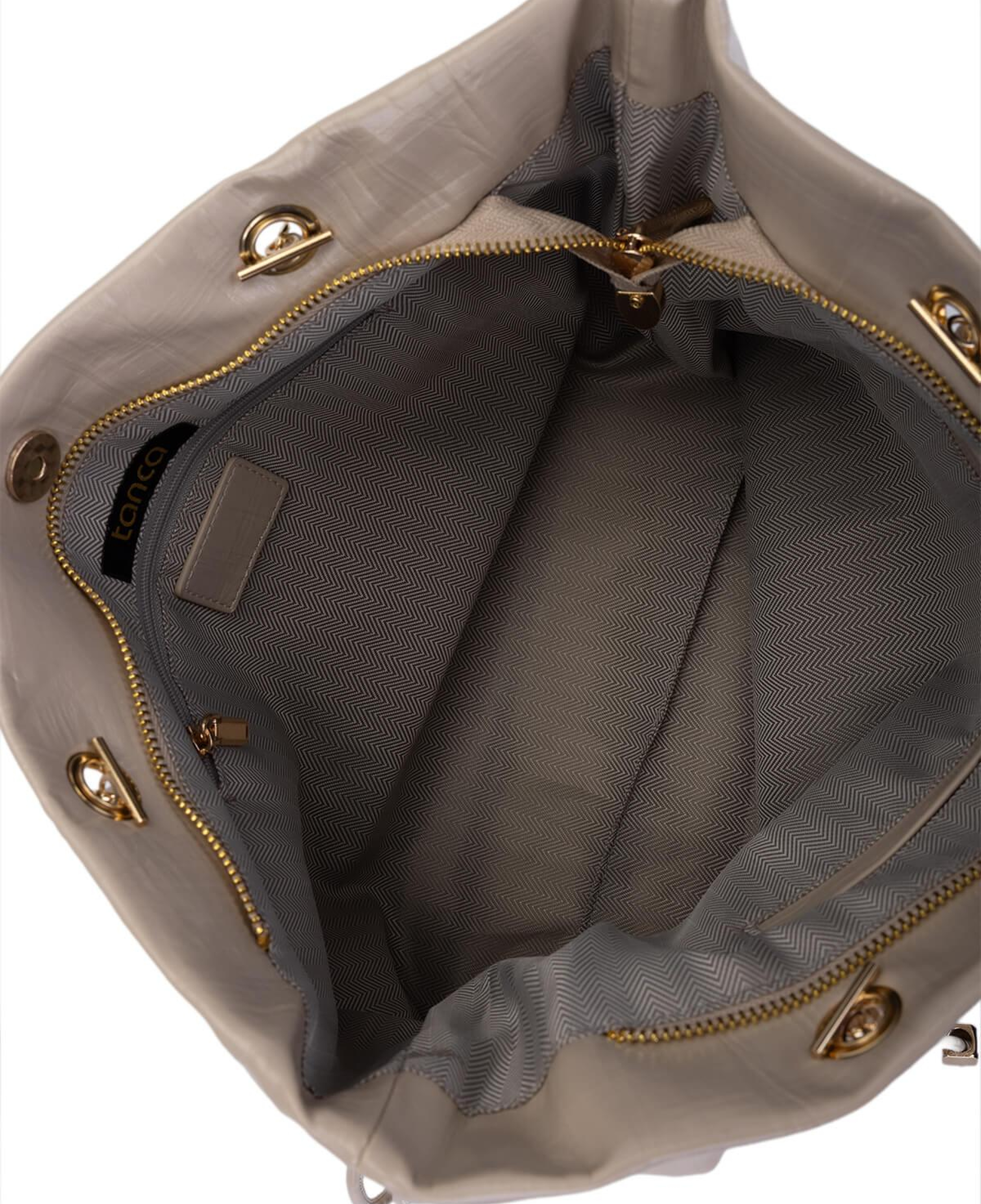 Tamer Tanca Kadın Suni Deri Bej Omuz Çanta