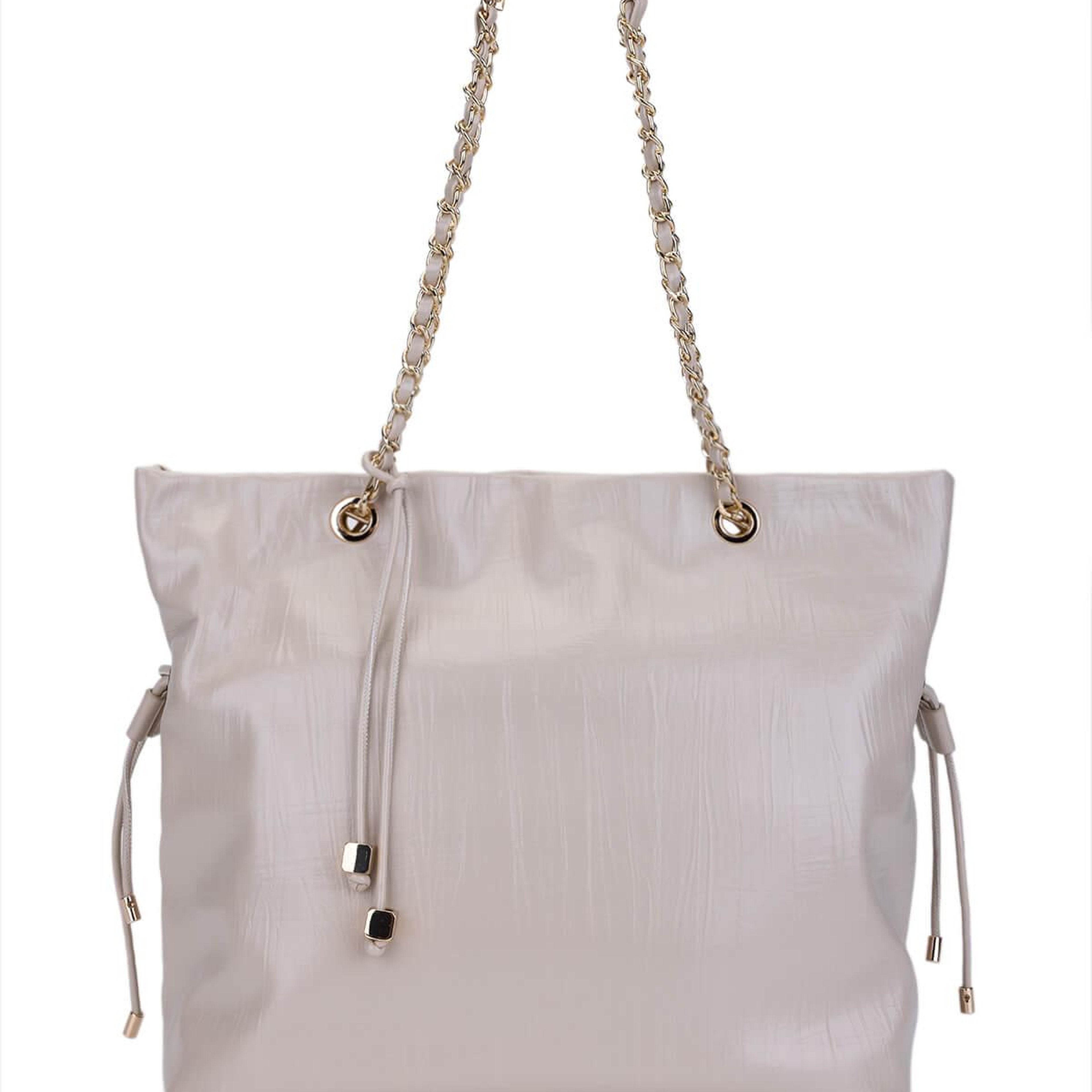 Tamer Tanca Kadın Suni Deri Bej Omuz Çanta