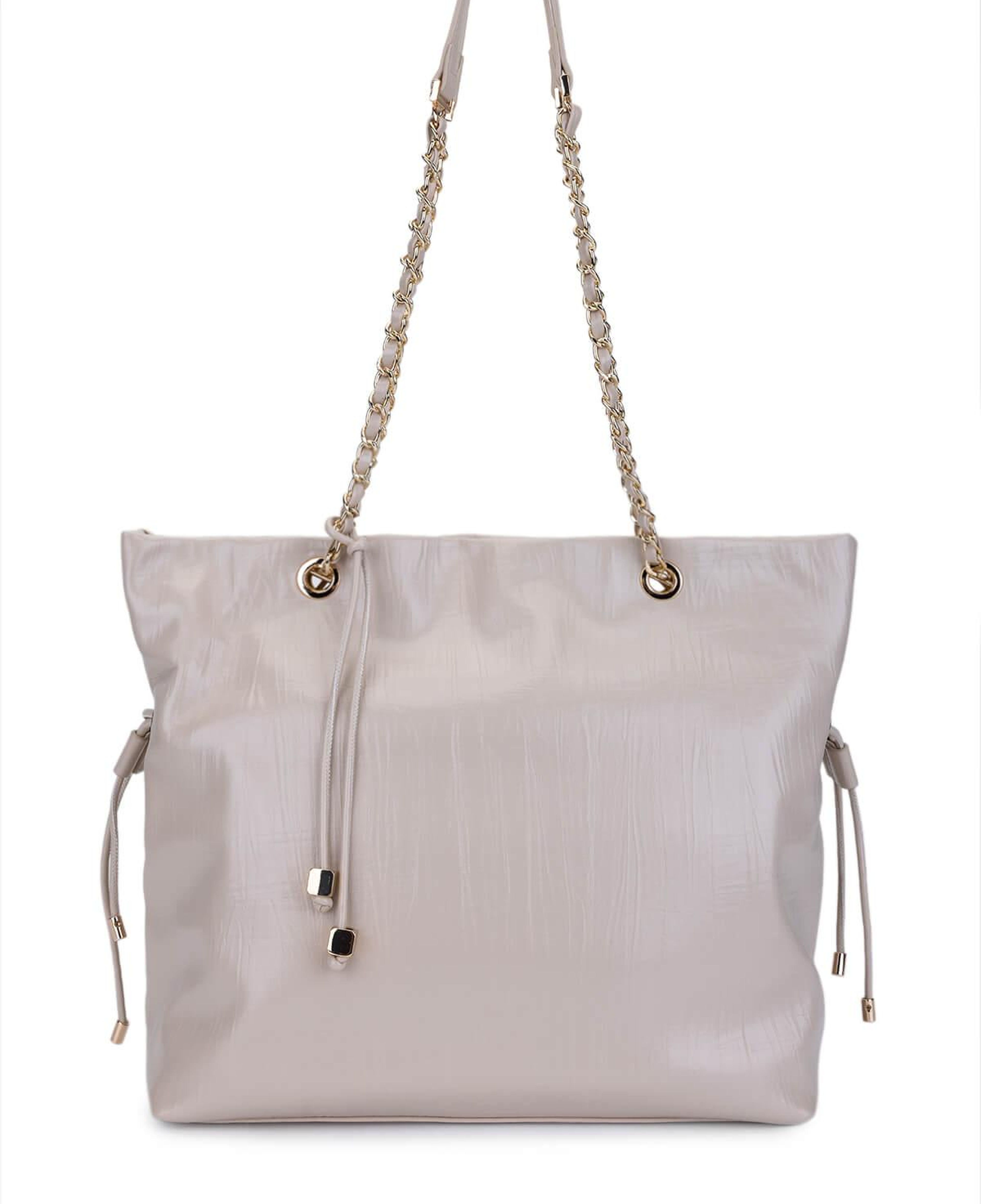 Tamer Tanca Kadın Suni Deri Bej Omuz Çanta