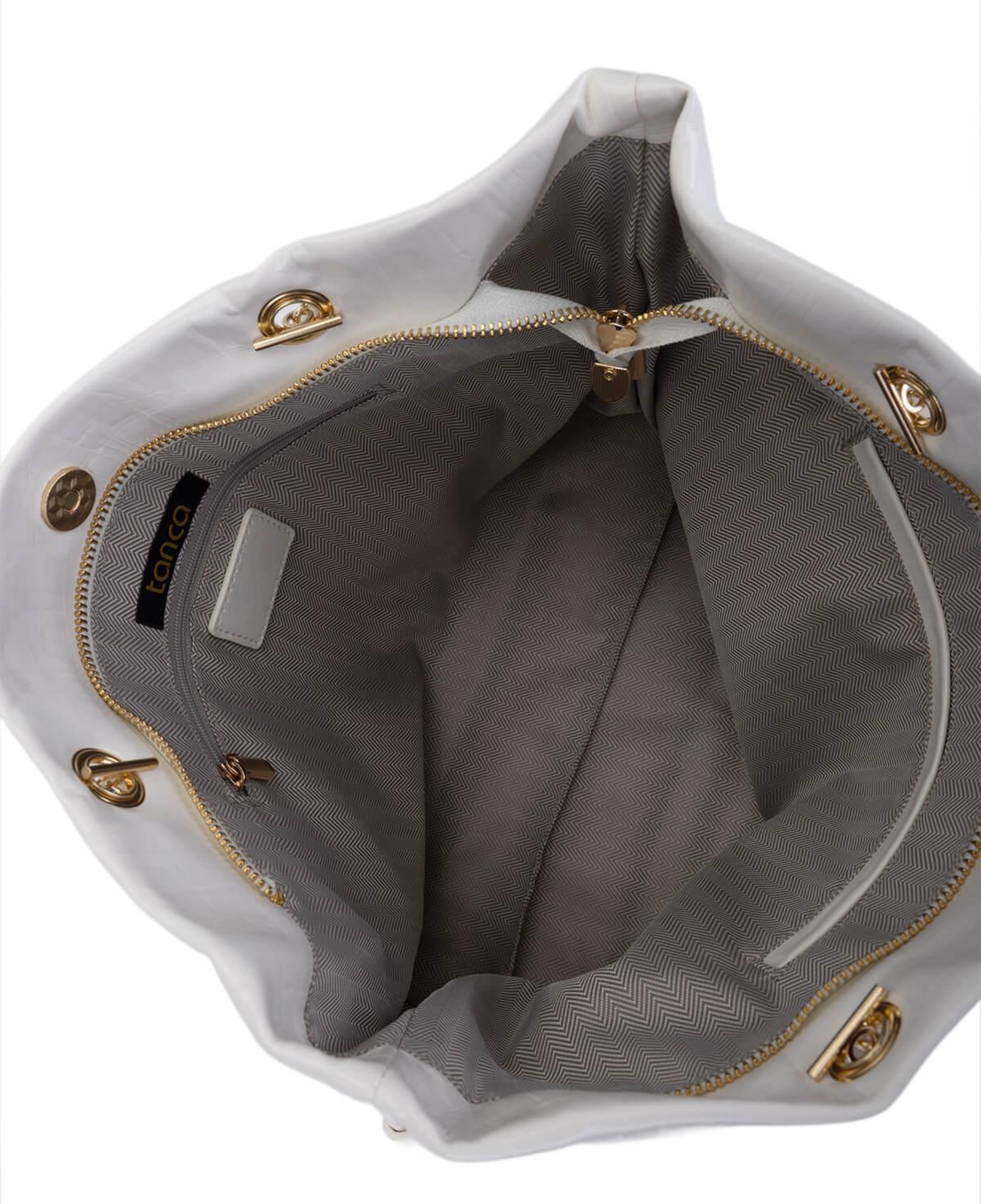 Tamer Tanca Kadın Suni Deri Beyaz Omuz Çanta