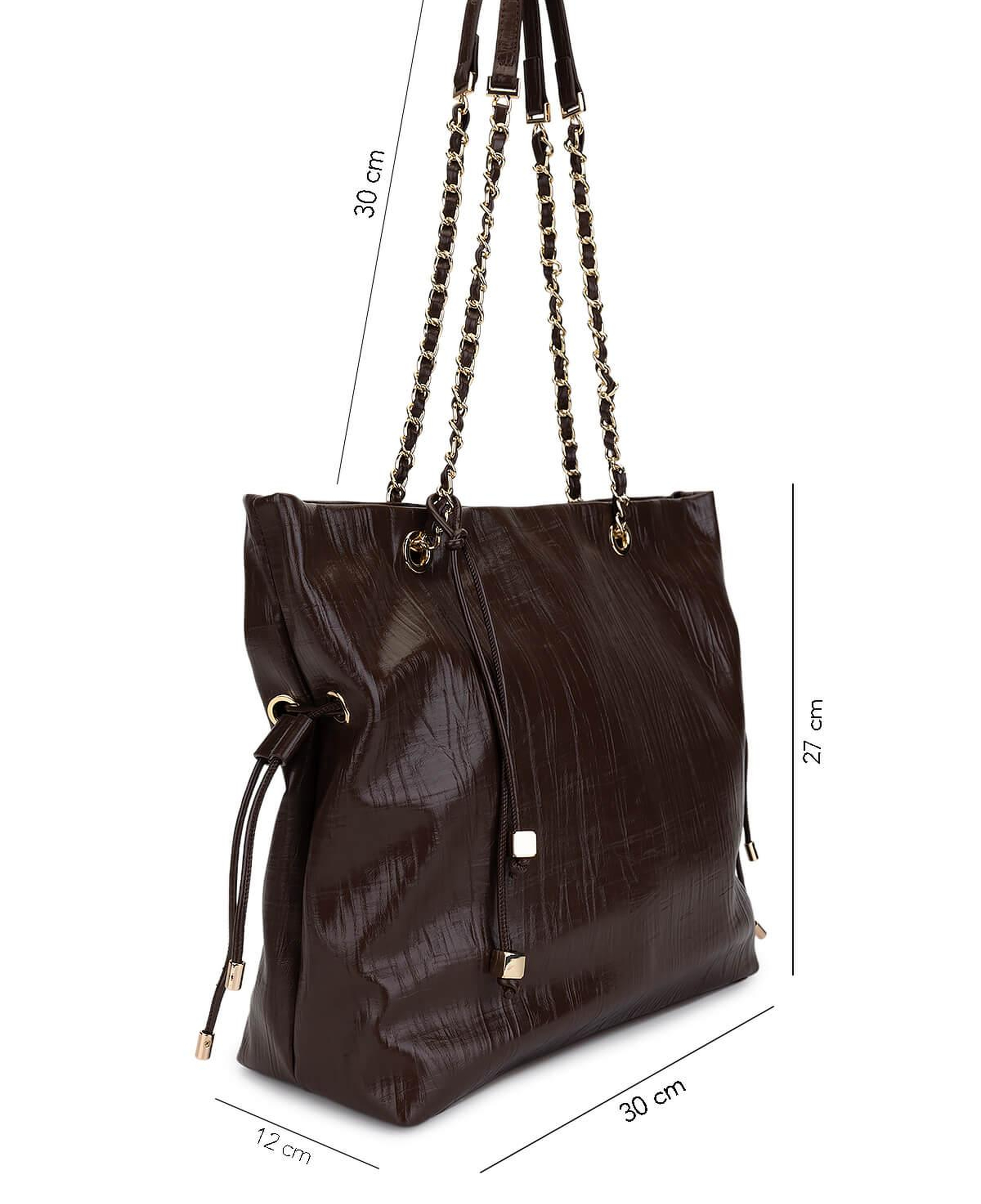 Tamer Tanca Kadın Suni Deri Kahverengi Omuz Çanta