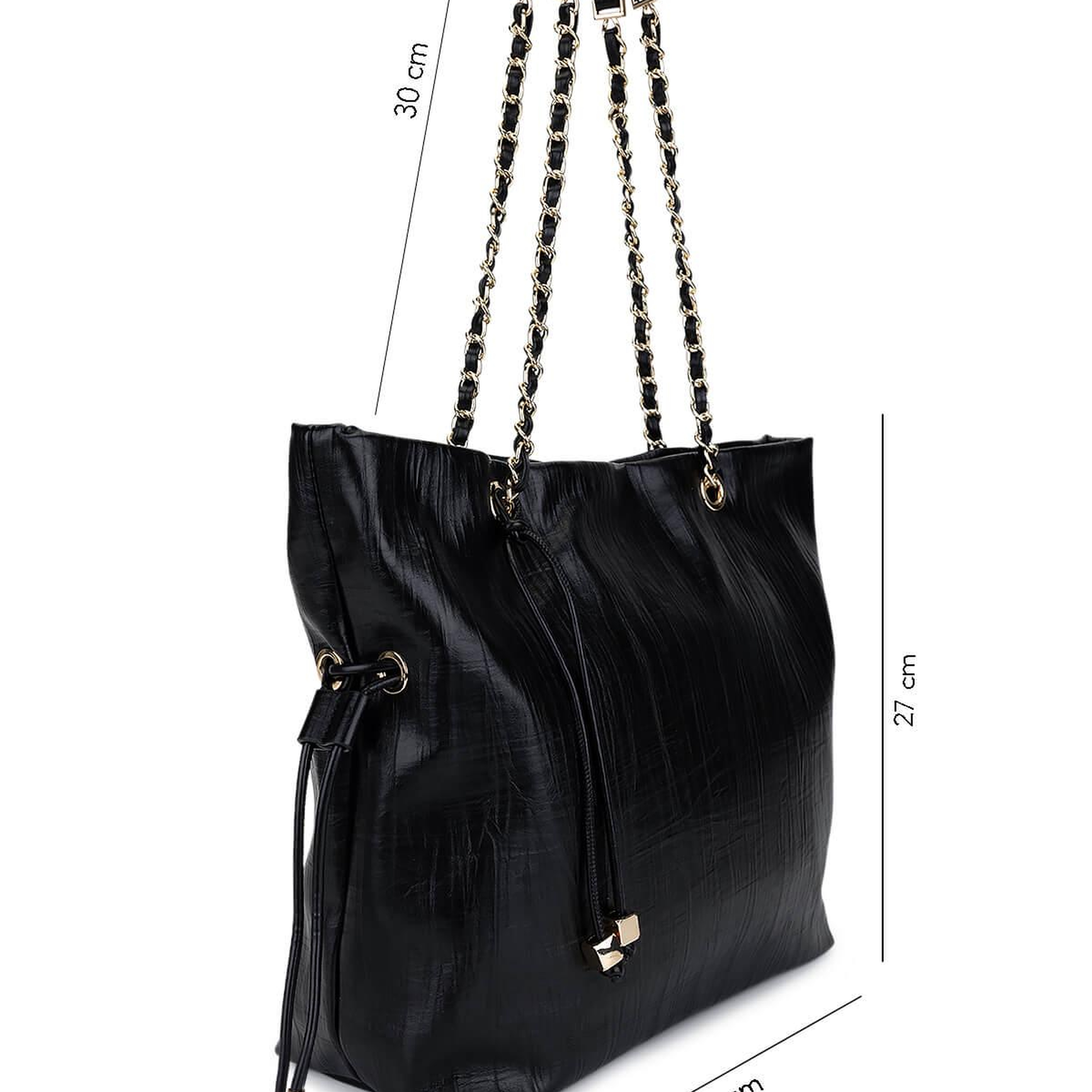 Tamer Tanca Kadın Suni Deri Siyah Omuz Çanta