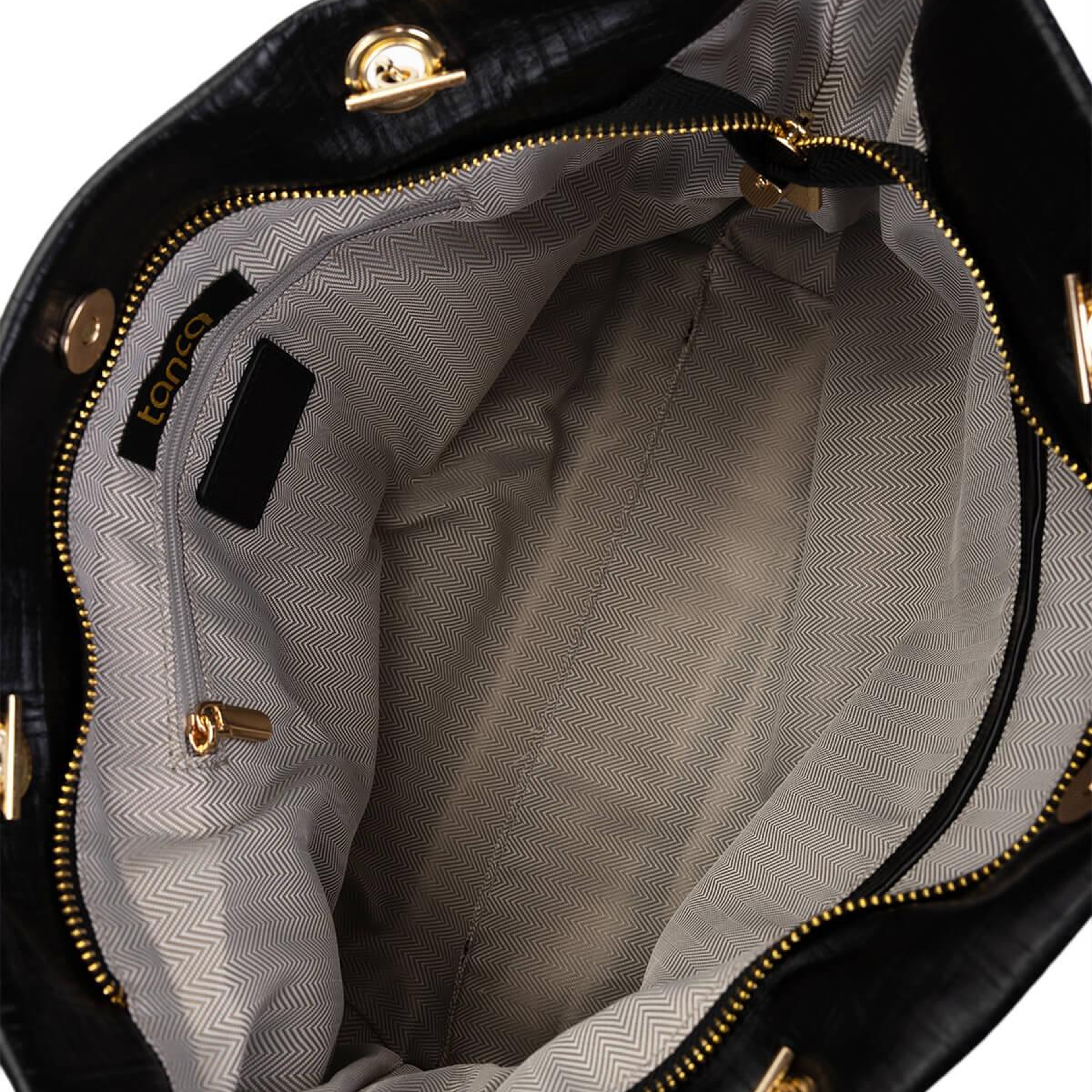 Tamer Tanca Kadın Suni Deri Siyah Omuz Çanta