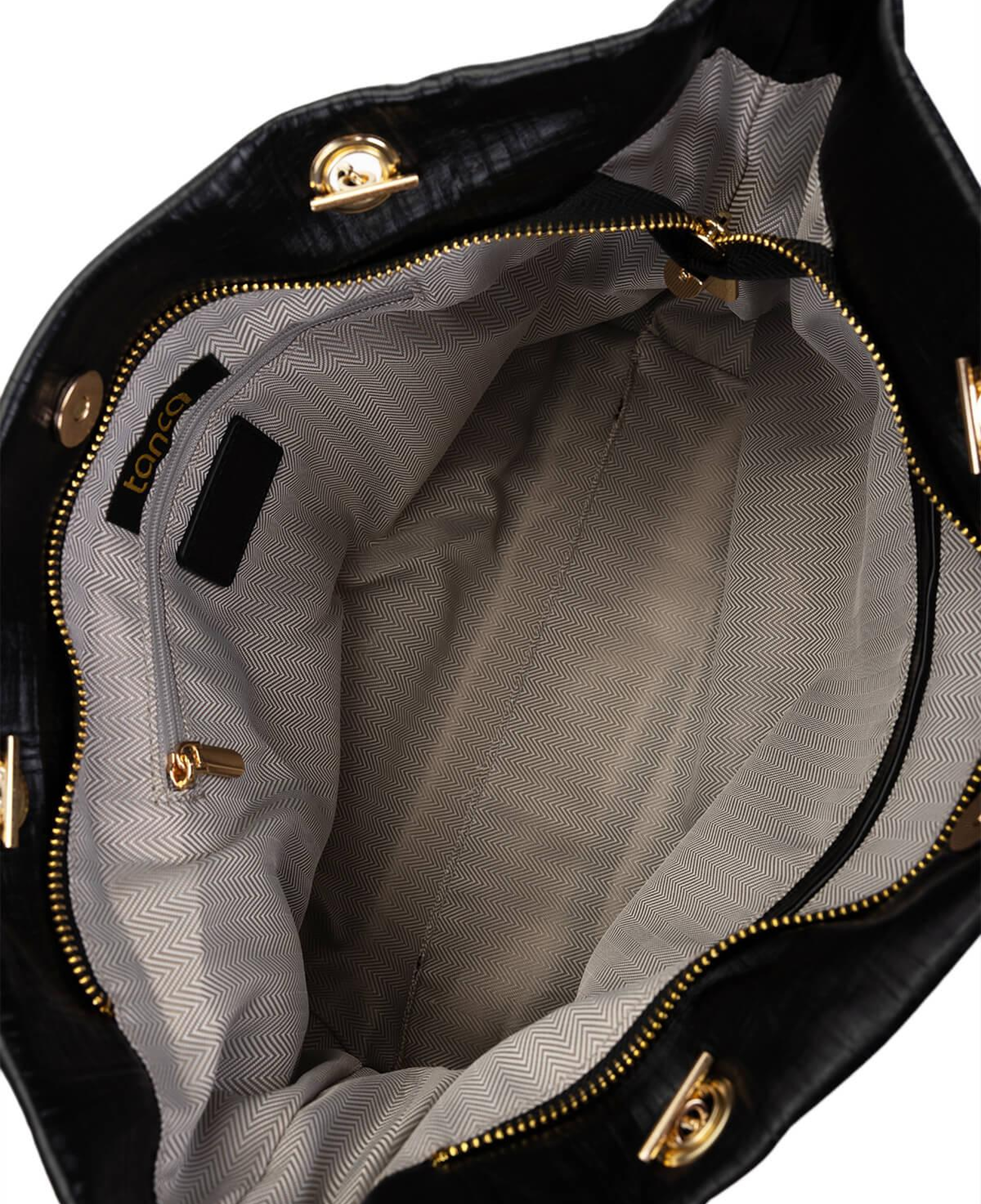 Tamer Tanca Kadın Suni Deri Siyah Omuz Çanta