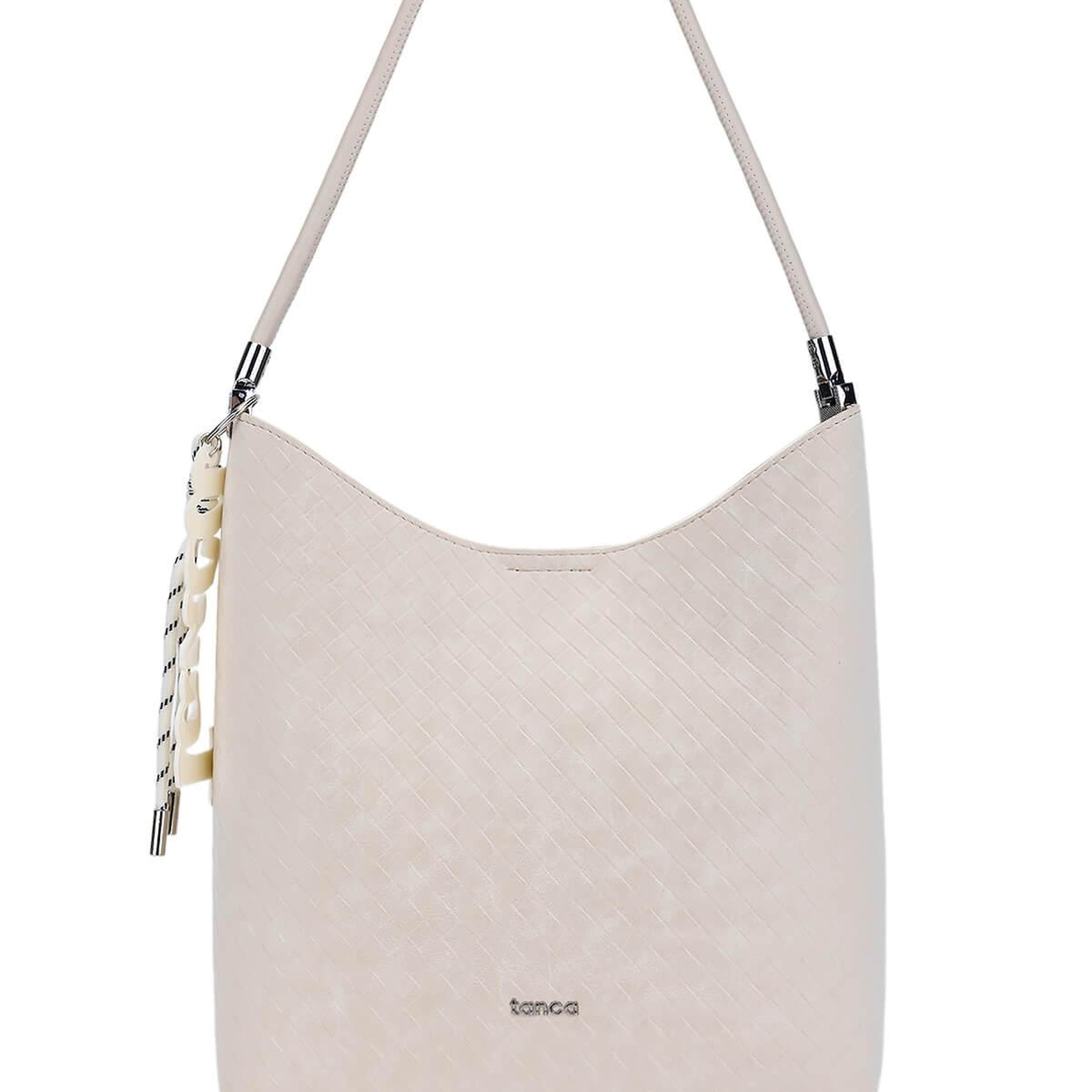 Tamer Tanca Kadın Suni Deri Bej Omuz Çanta