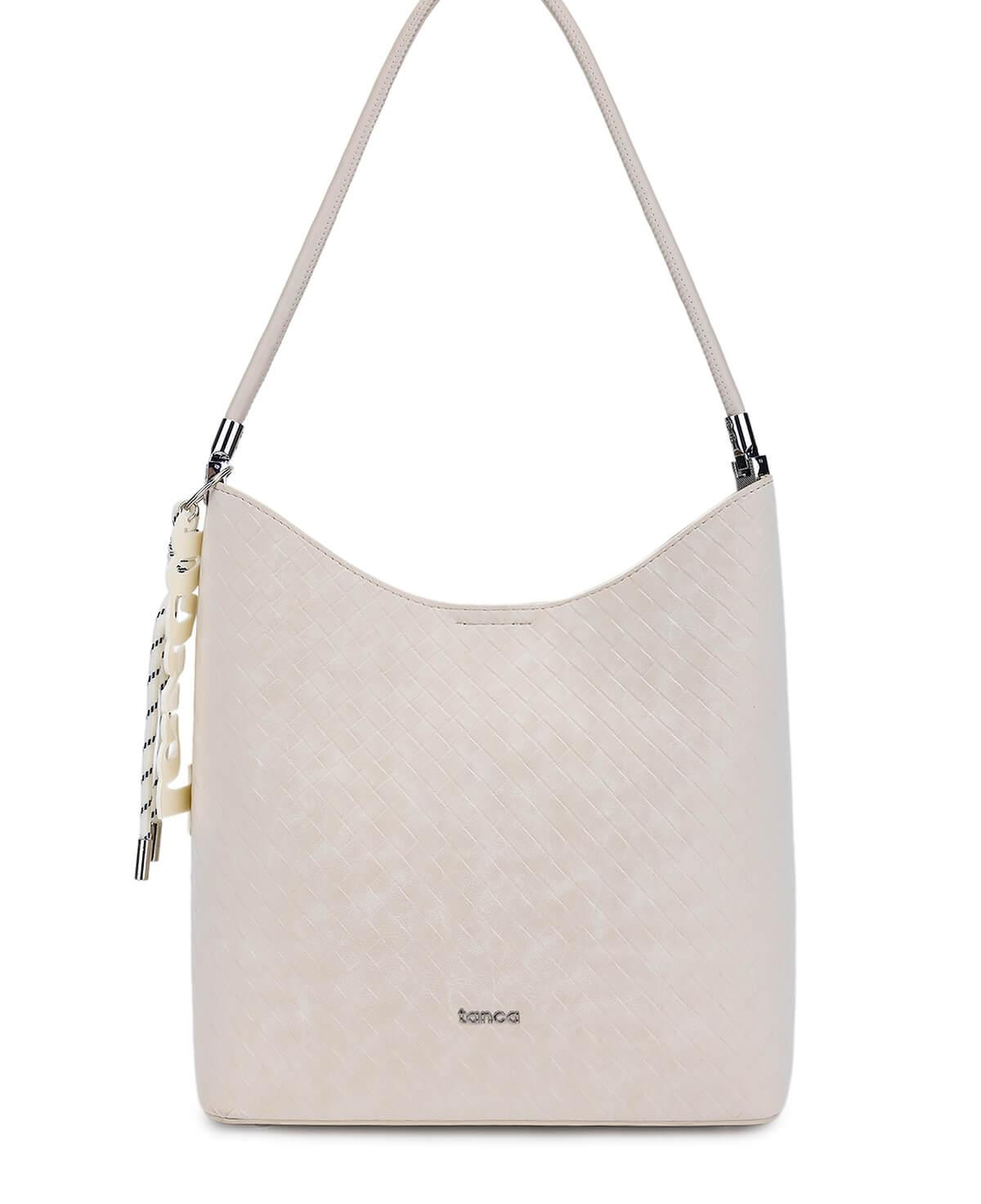 Tamer Tanca Kadın Suni Deri Bej Omuz Çanta