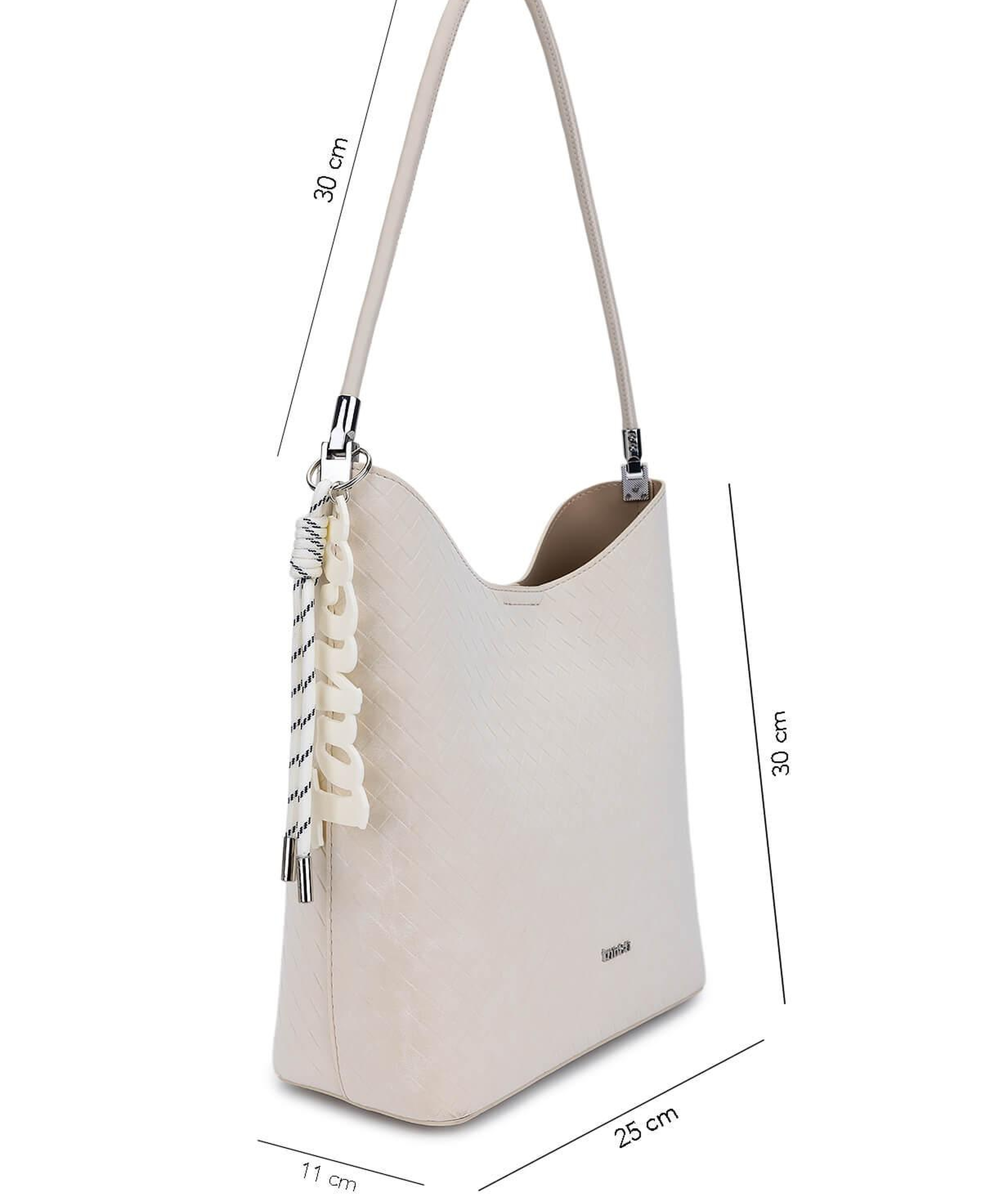 Tamer Tanca Kadın Suni Deri Bej Omuz Çanta