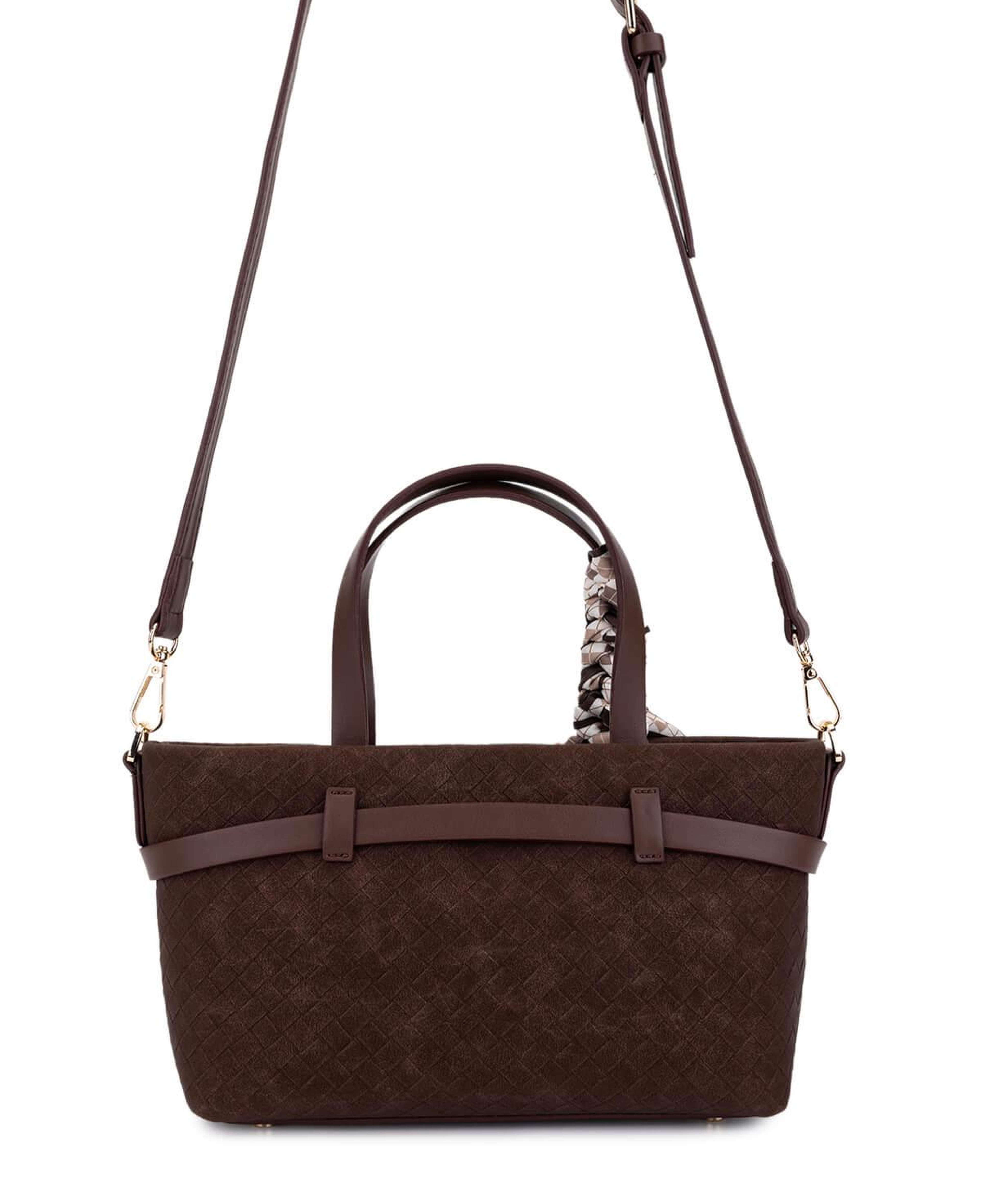 Tamer Tanca Kadın Suni Deri Kahverengi Kol Çantası