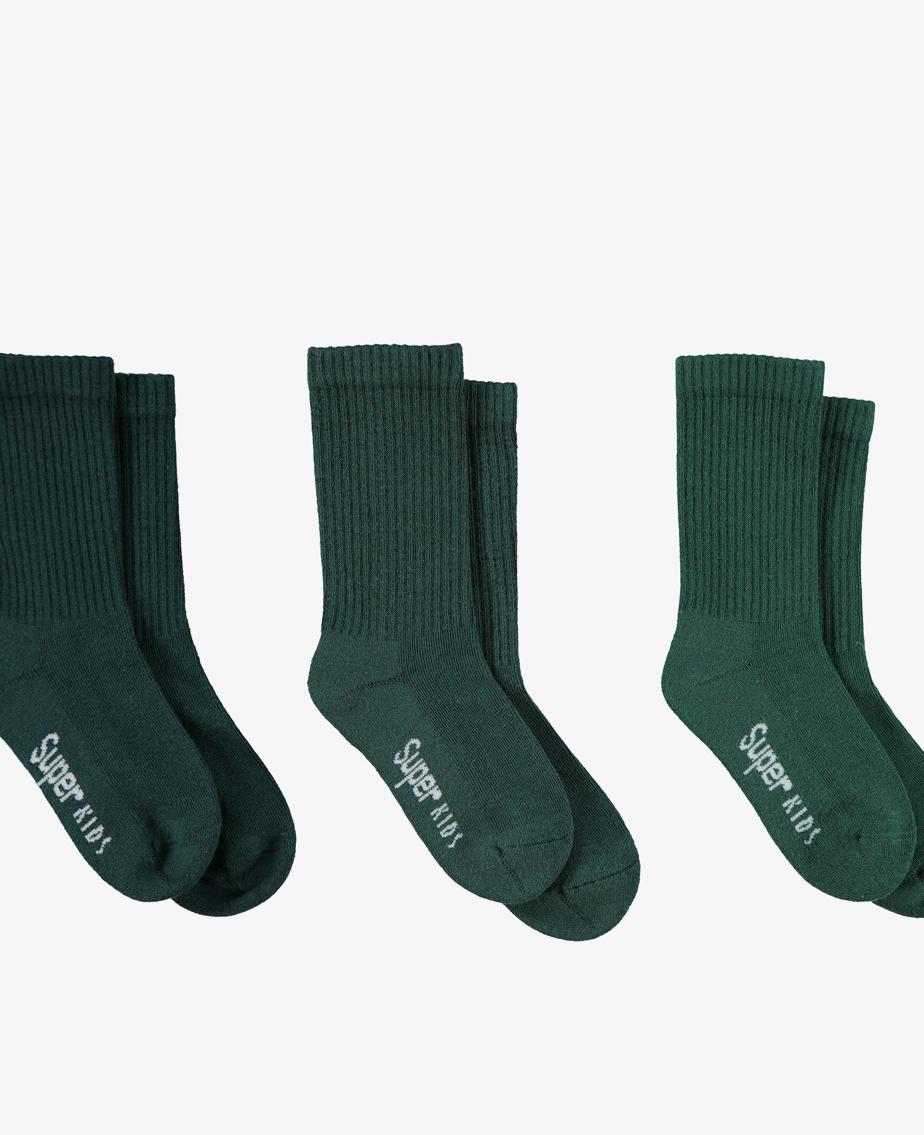 UNITED4 Long-Medium Çocuk Yeşil 3'lü Çorap