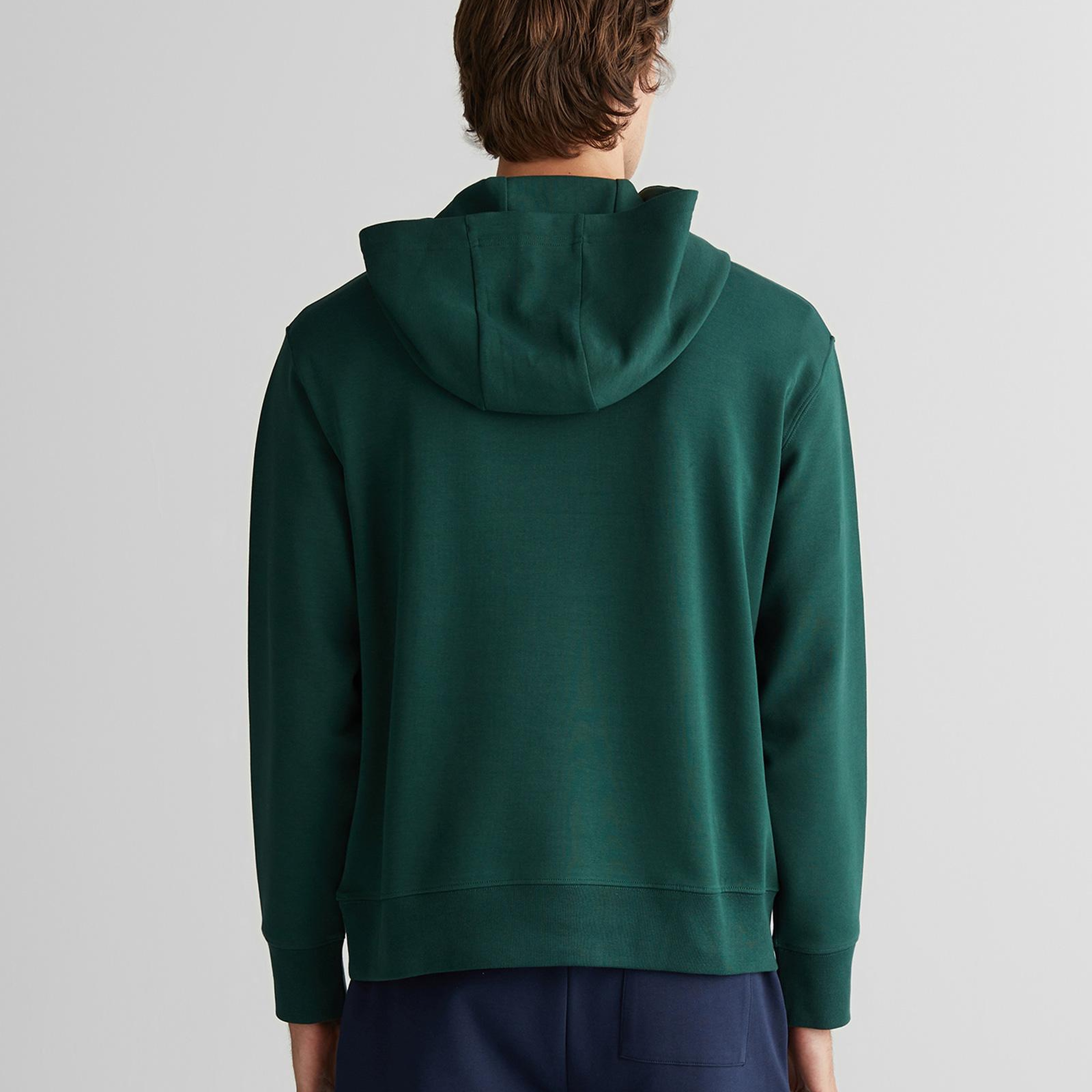 Erkek Yeşil Relaxed Fit Kapüşonlu Sweatshirt