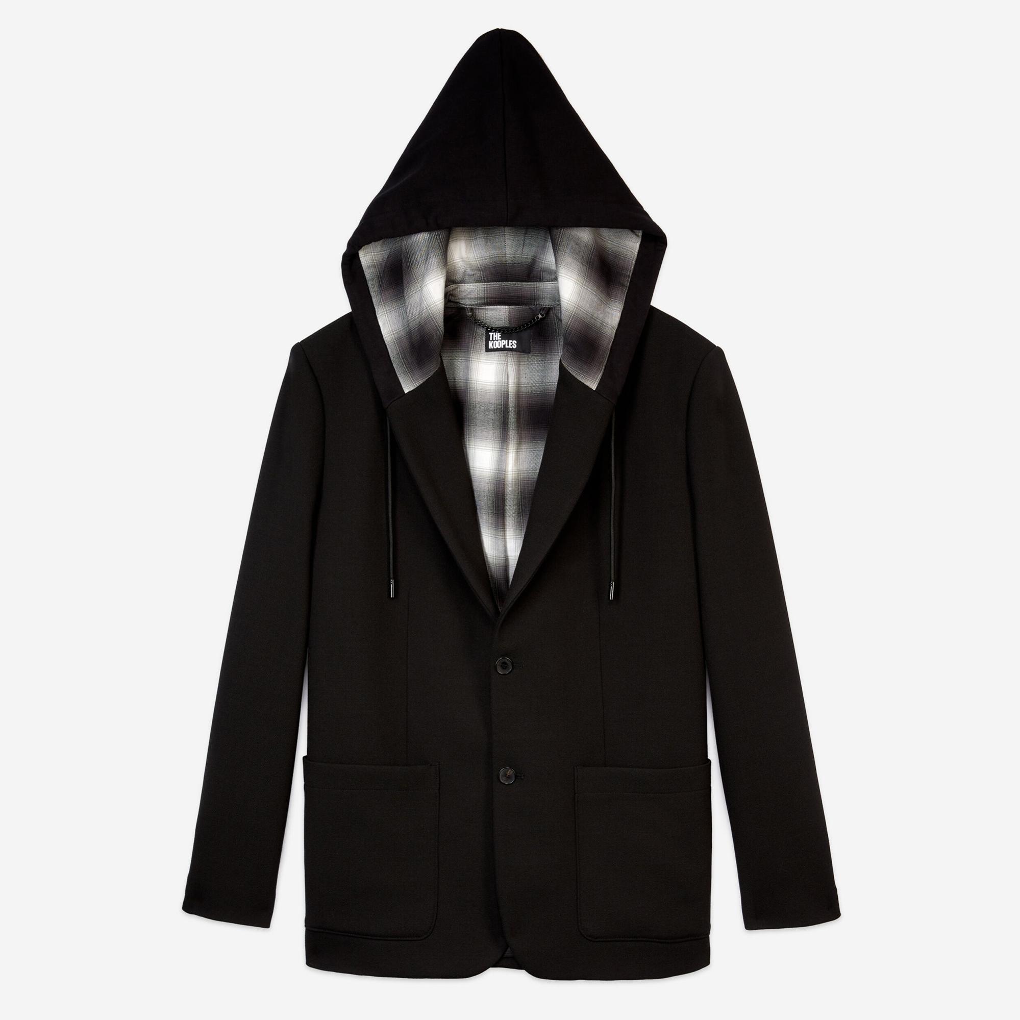 The Kooples Erkek Kapüşonlu Siyah Ceket