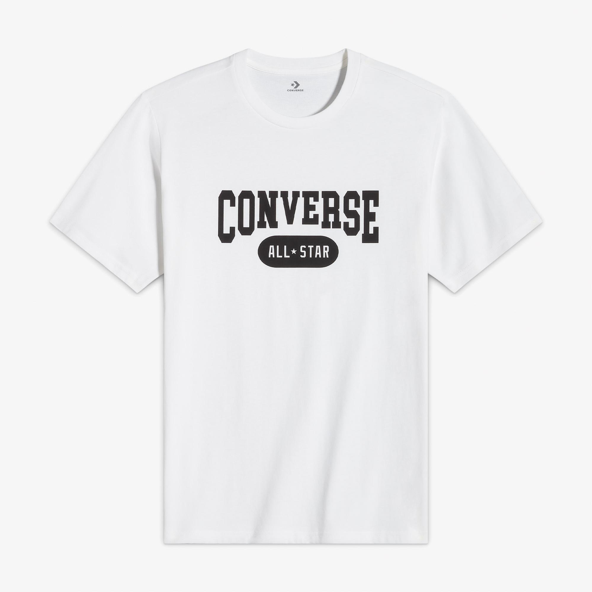 Converse Erkek Baskılı Beyaz T-Shirt