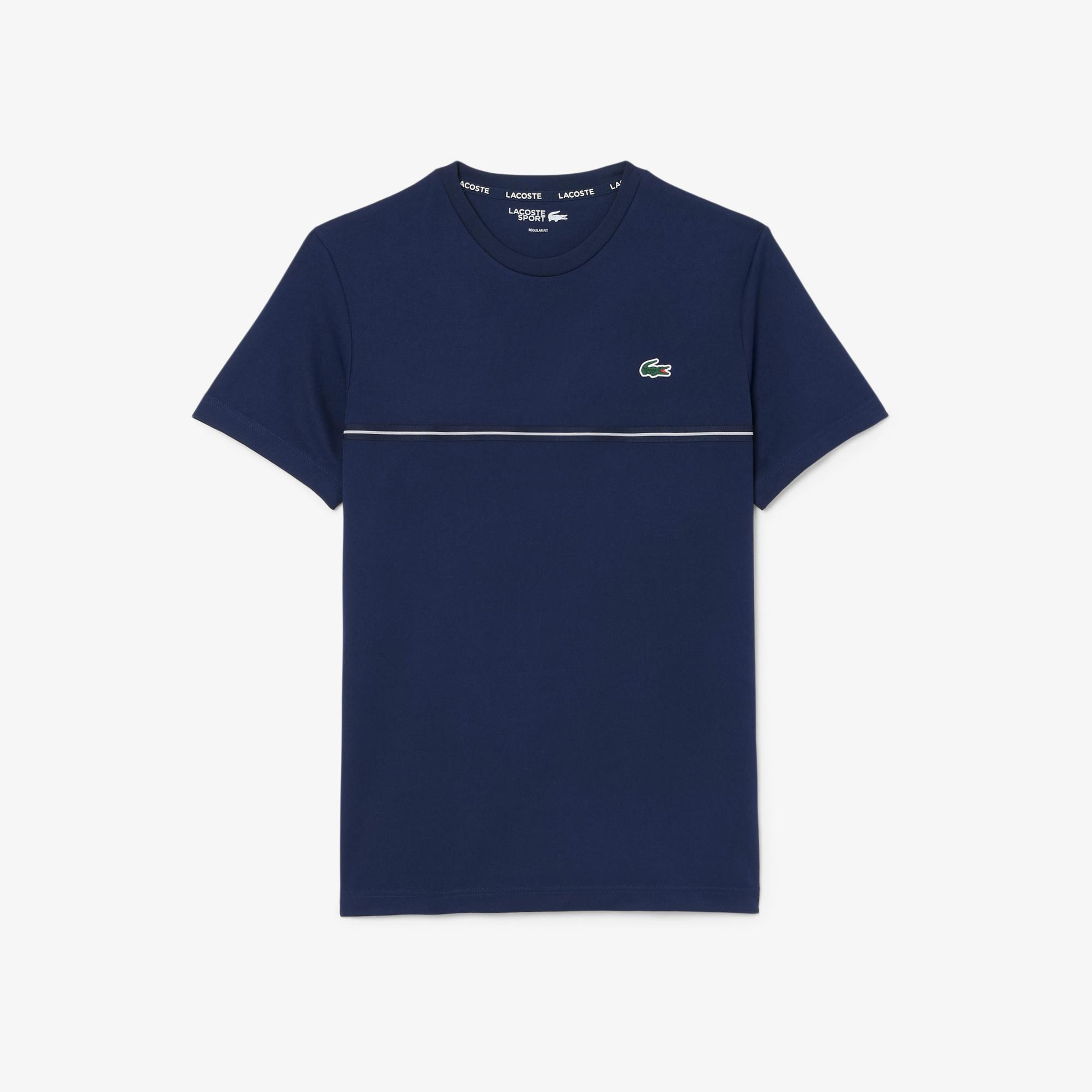 Lacoste Erkek Regular Fit Bisiklet Yaka Baskılı Lacivert T-Shirt