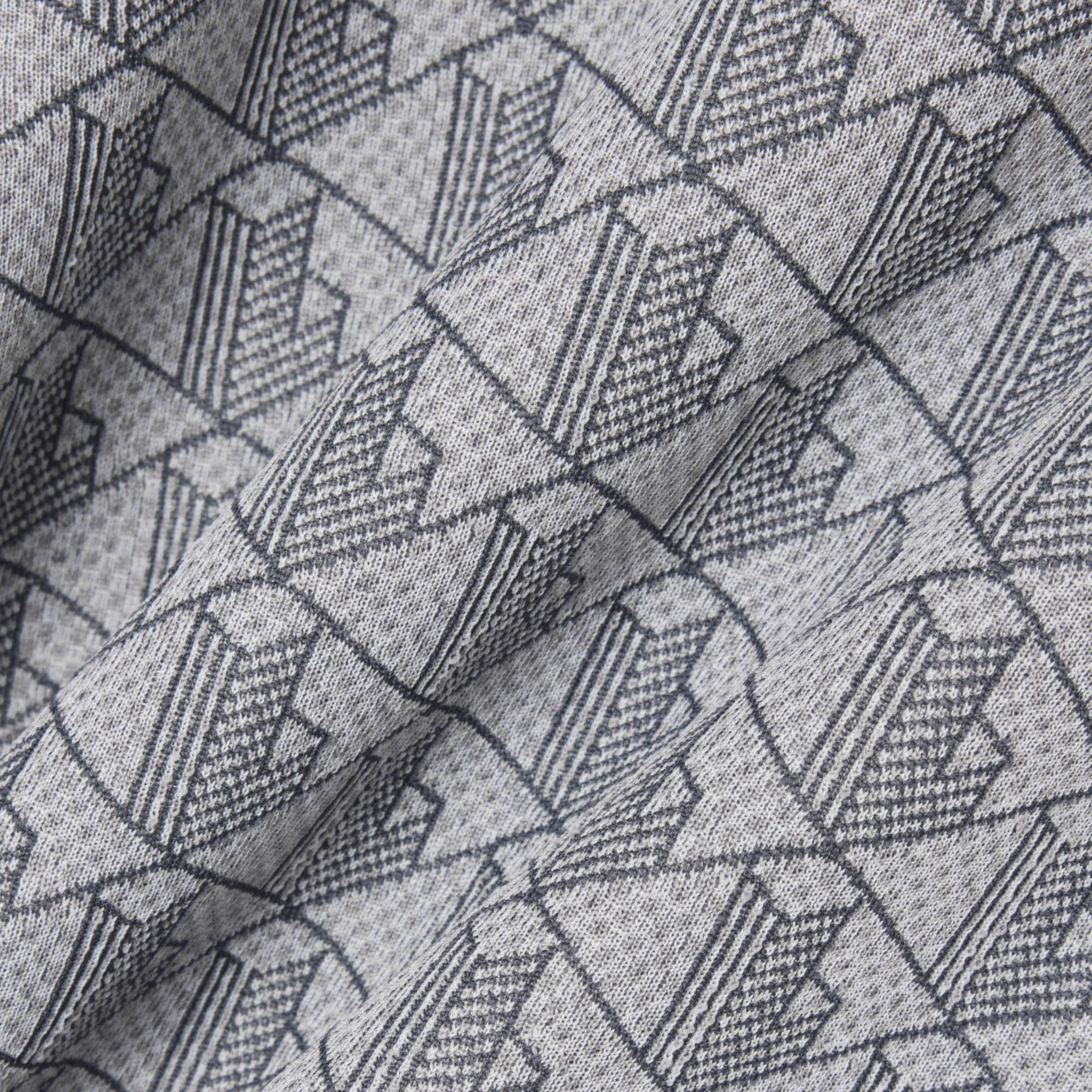 Lacoste Erkek Classic Fit Bisiklet Yaka Monogram Gri T-Shirt