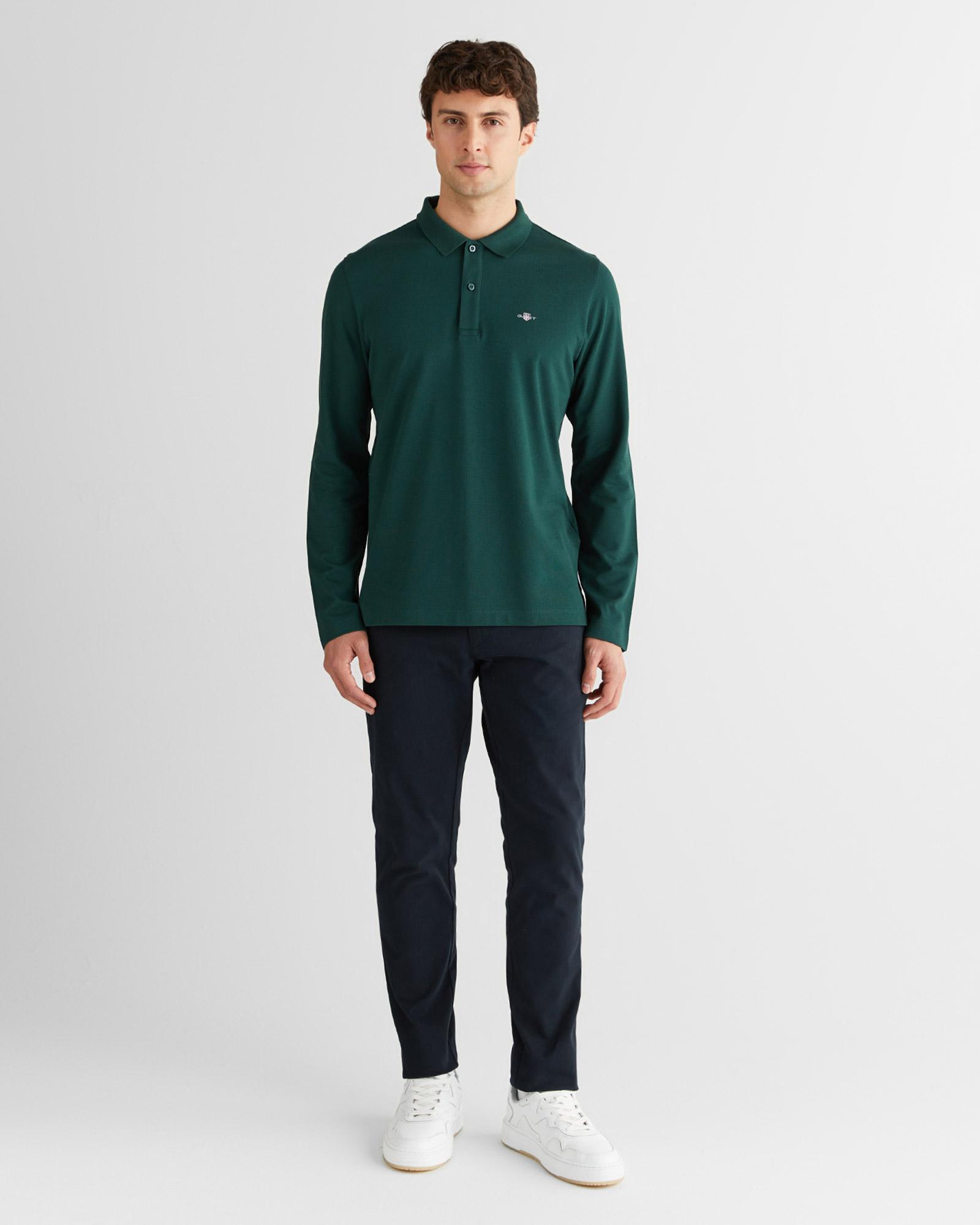 GANT Erkek Yeşil Regular Fit Polo Yaka Polo