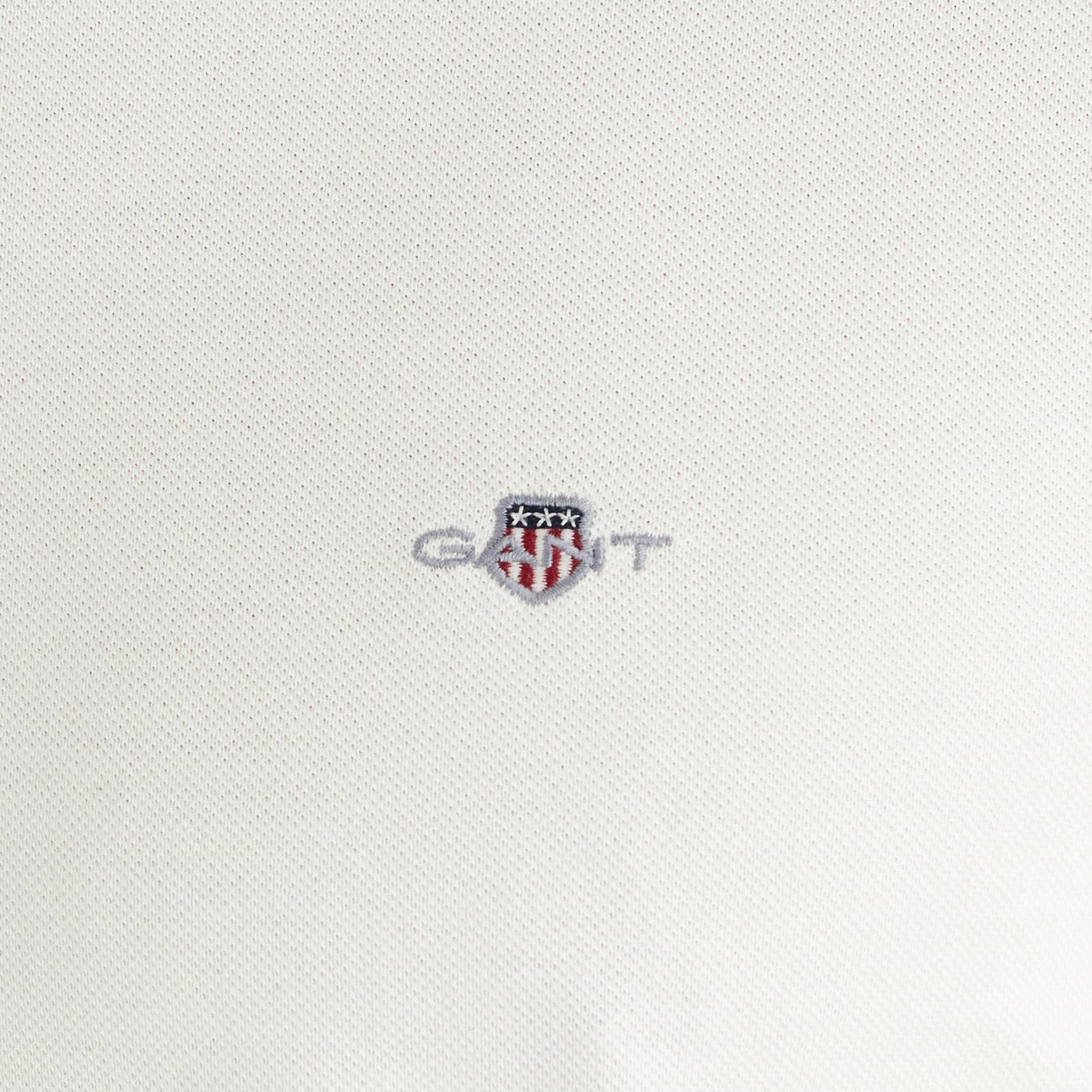 GANT Erkek Beyaz Regular Fit Bisiklet Yaka T-Shirt