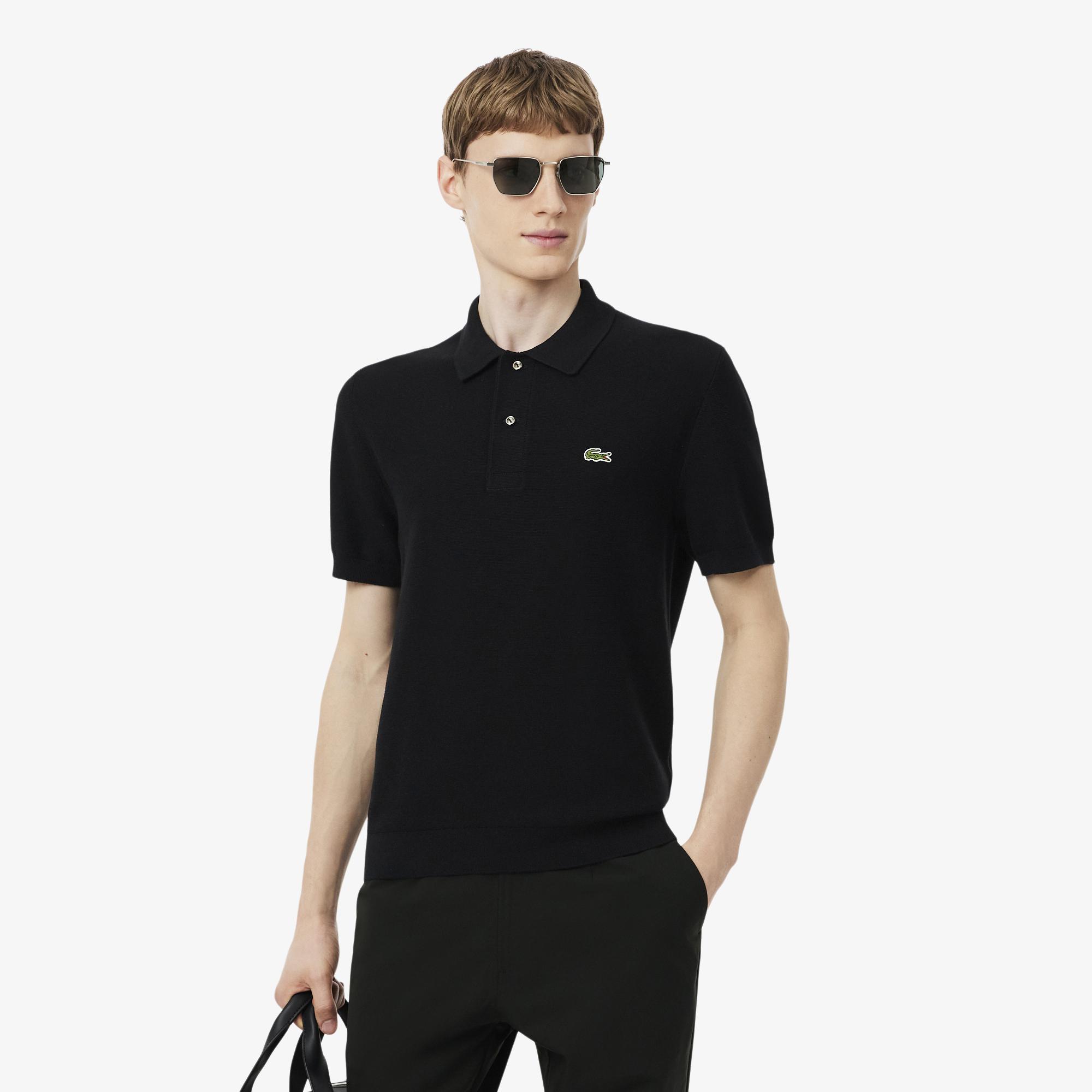 Lacoste Erkek Classic Fit Kısa Kollu Polo Yaka Siyah Triko