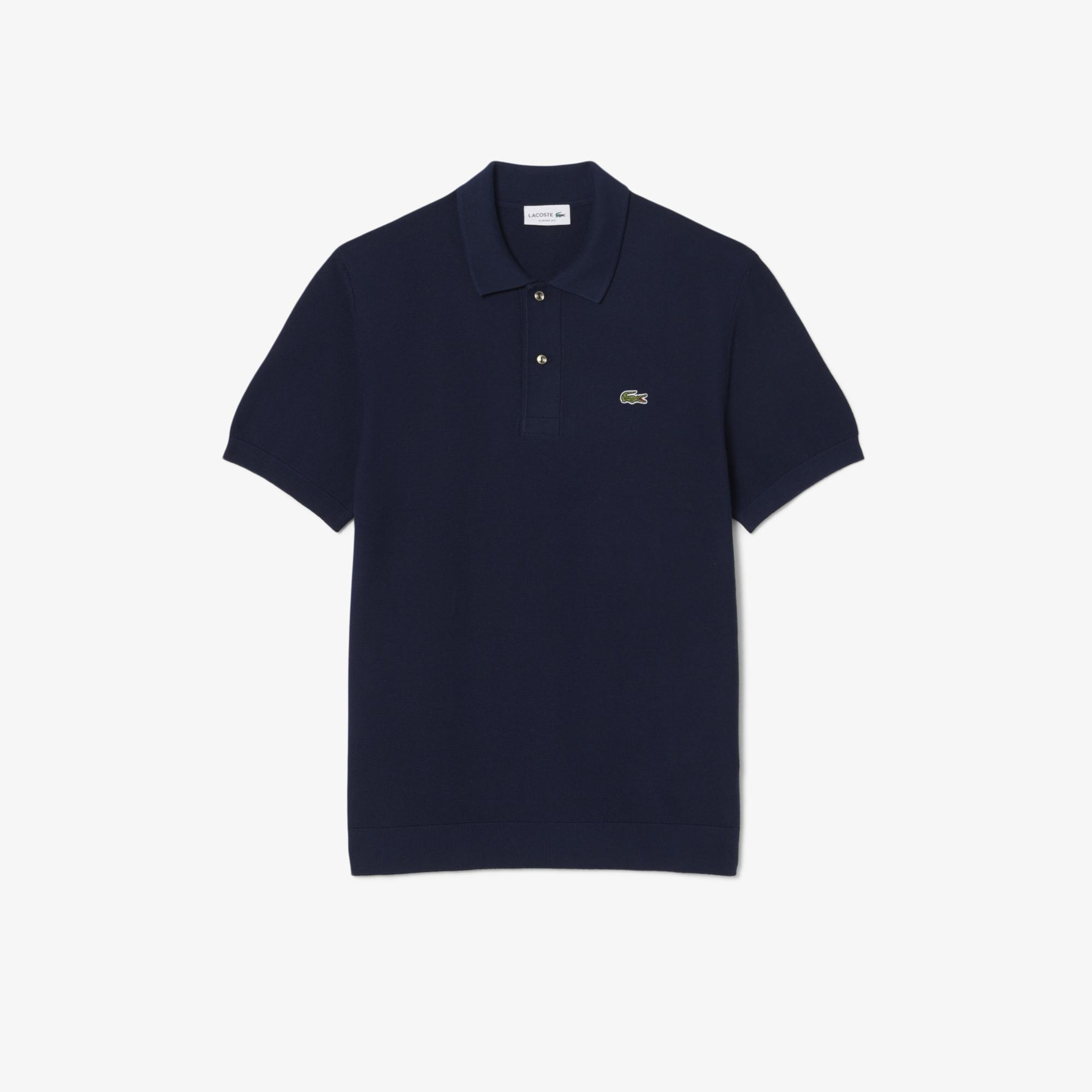 Lacoste Erkek Classic Fit Kısa Kollu Polo Yaka Lacivert Triko