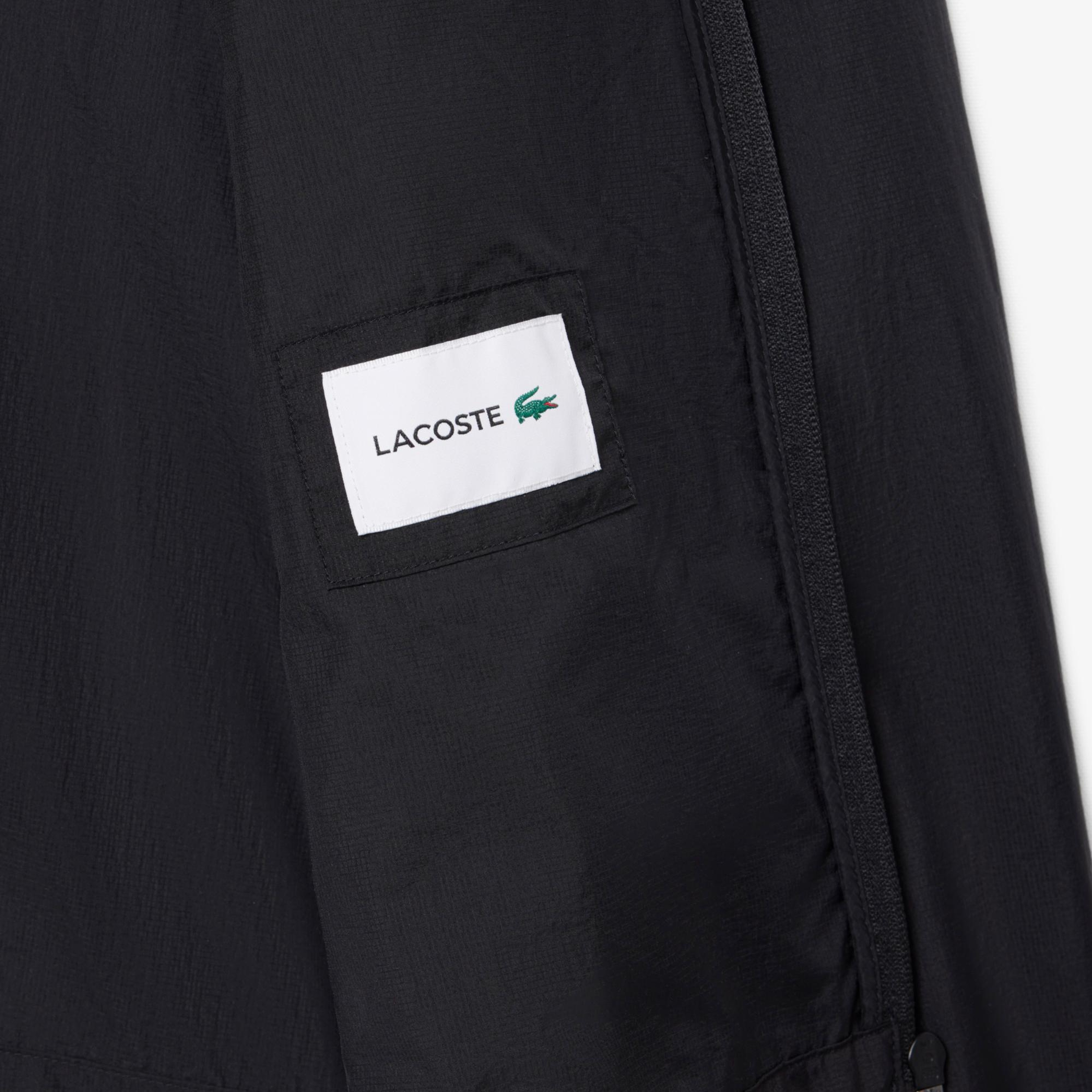 Lacoste Erkek Kapüşonlu Siyah Yağmurluk