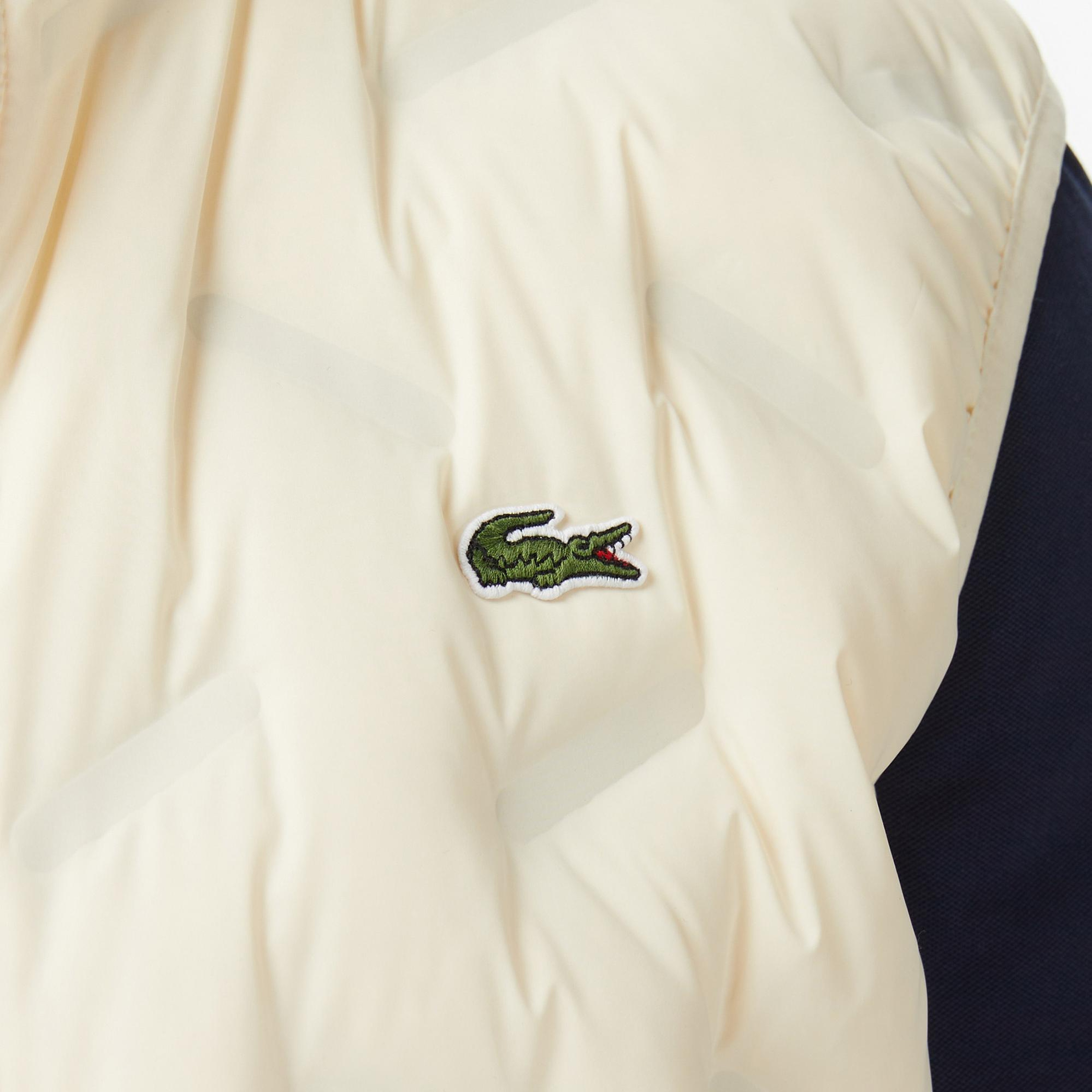 Lacoste Erkek Regular Fit Dik Yaka Kapitone Bej Yelek