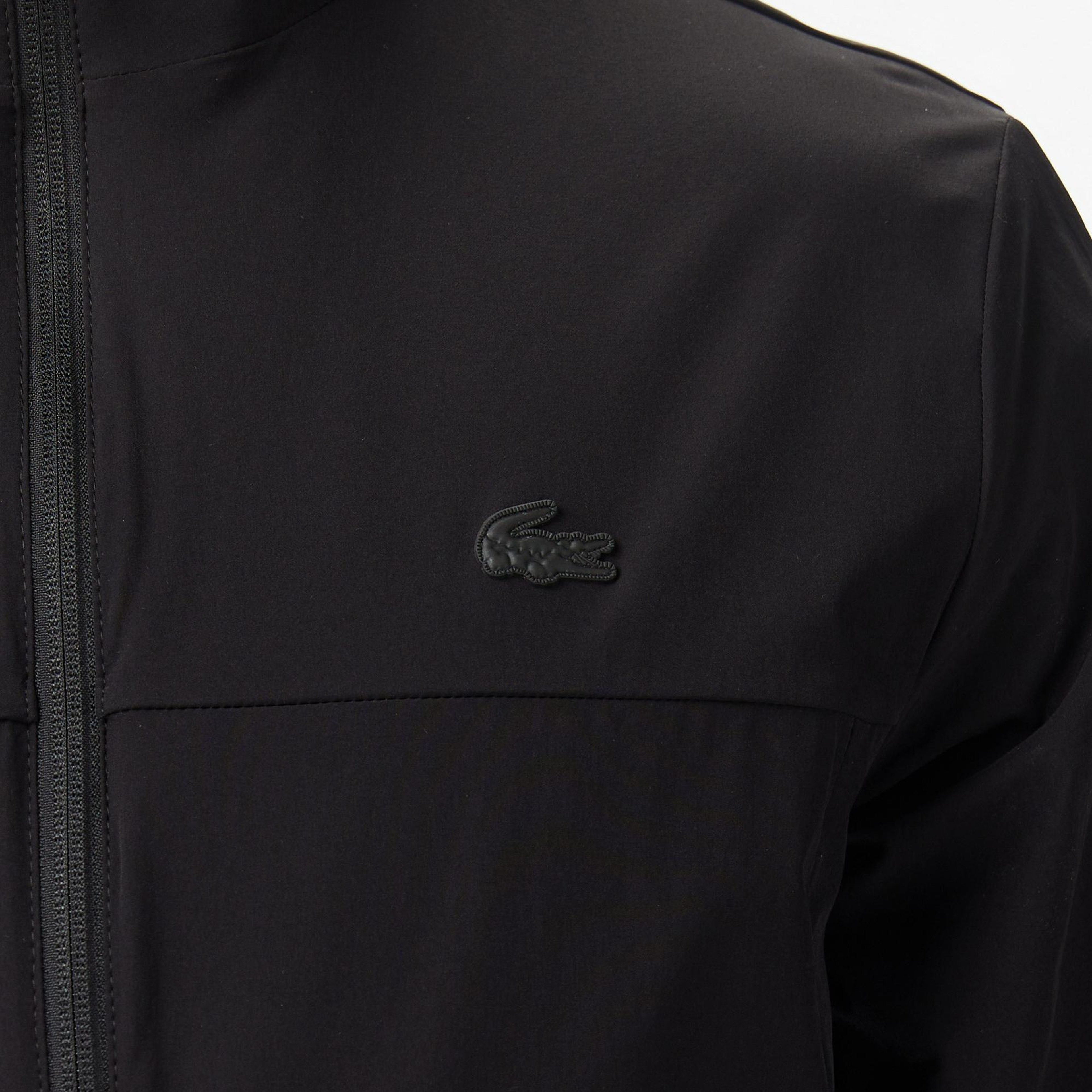 Lacoste Erkek Regular Fit Dik Yaka Siyah Mont