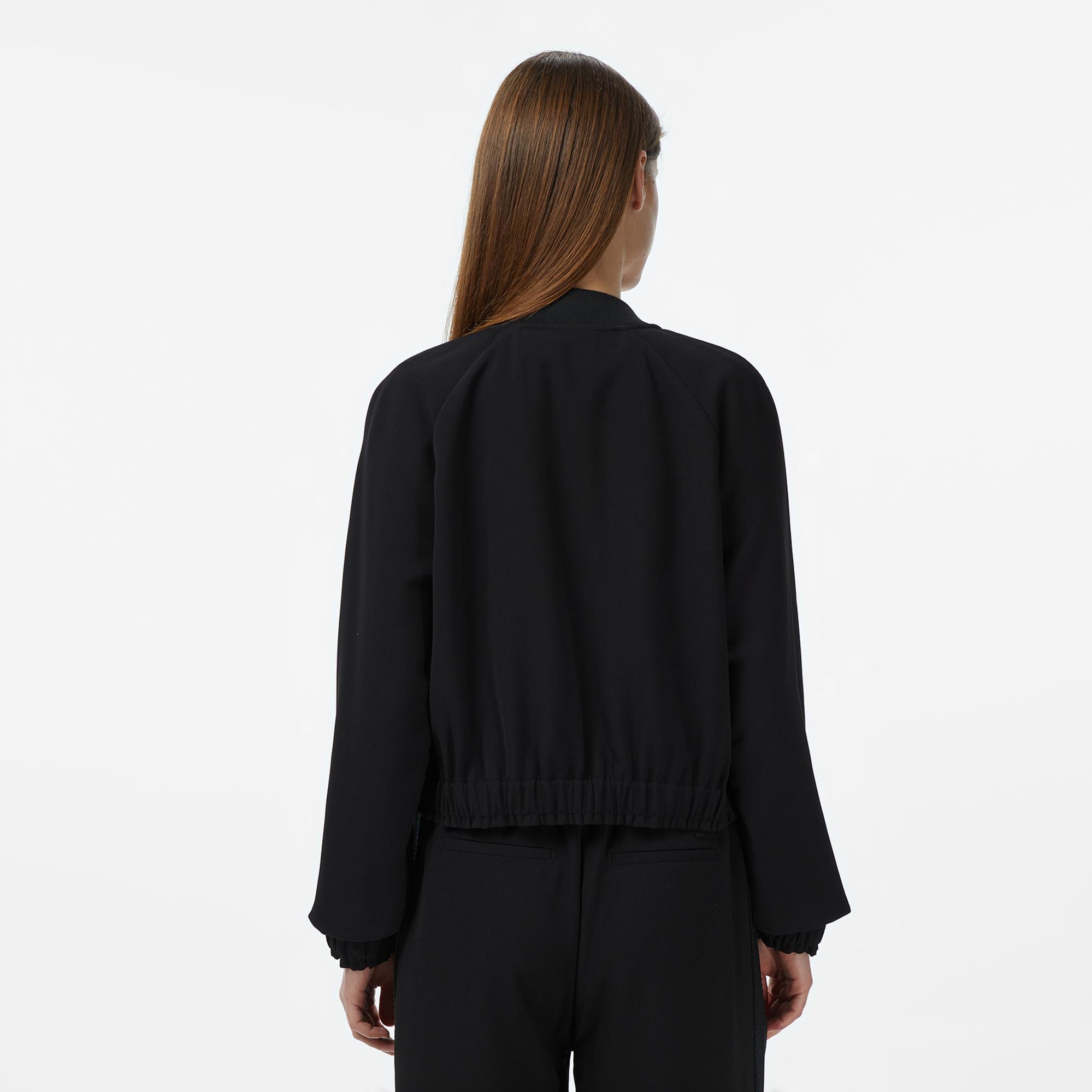 Lacoste Kadın Regular Fit Fermuarlı Siyah Ceket