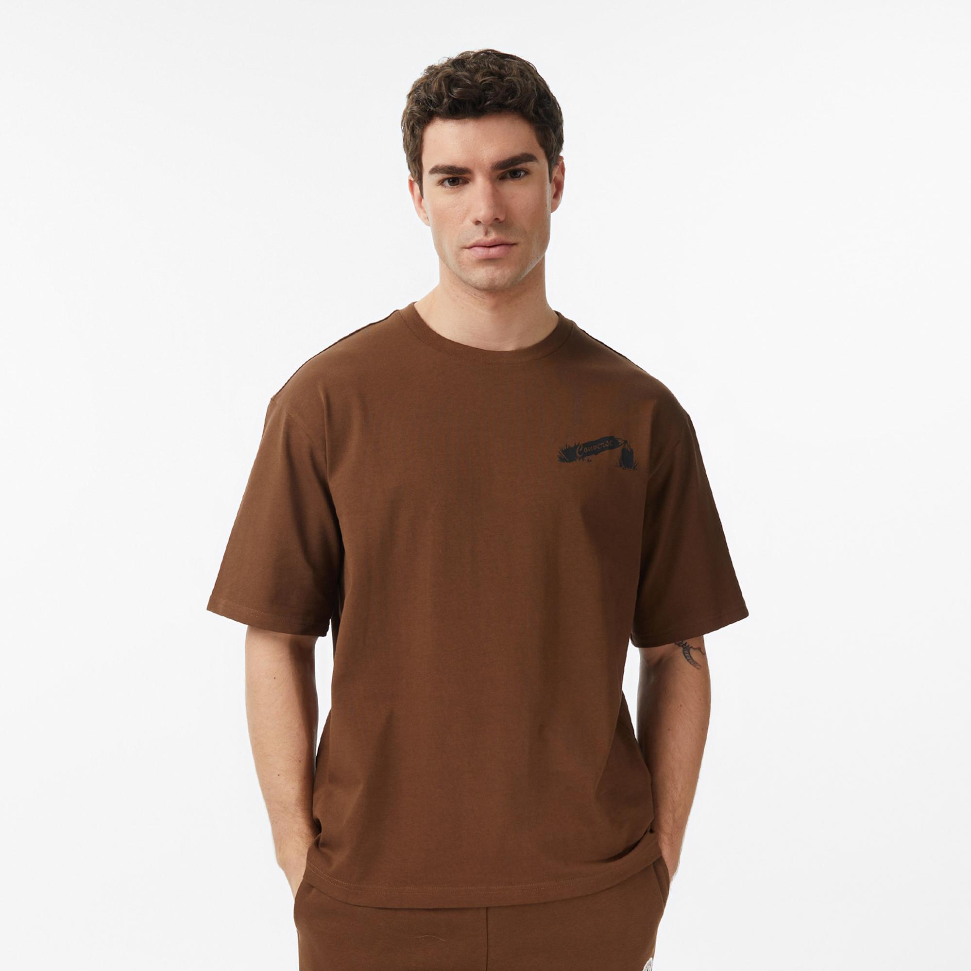 Converse Erkek Kahverengi T-Shirt