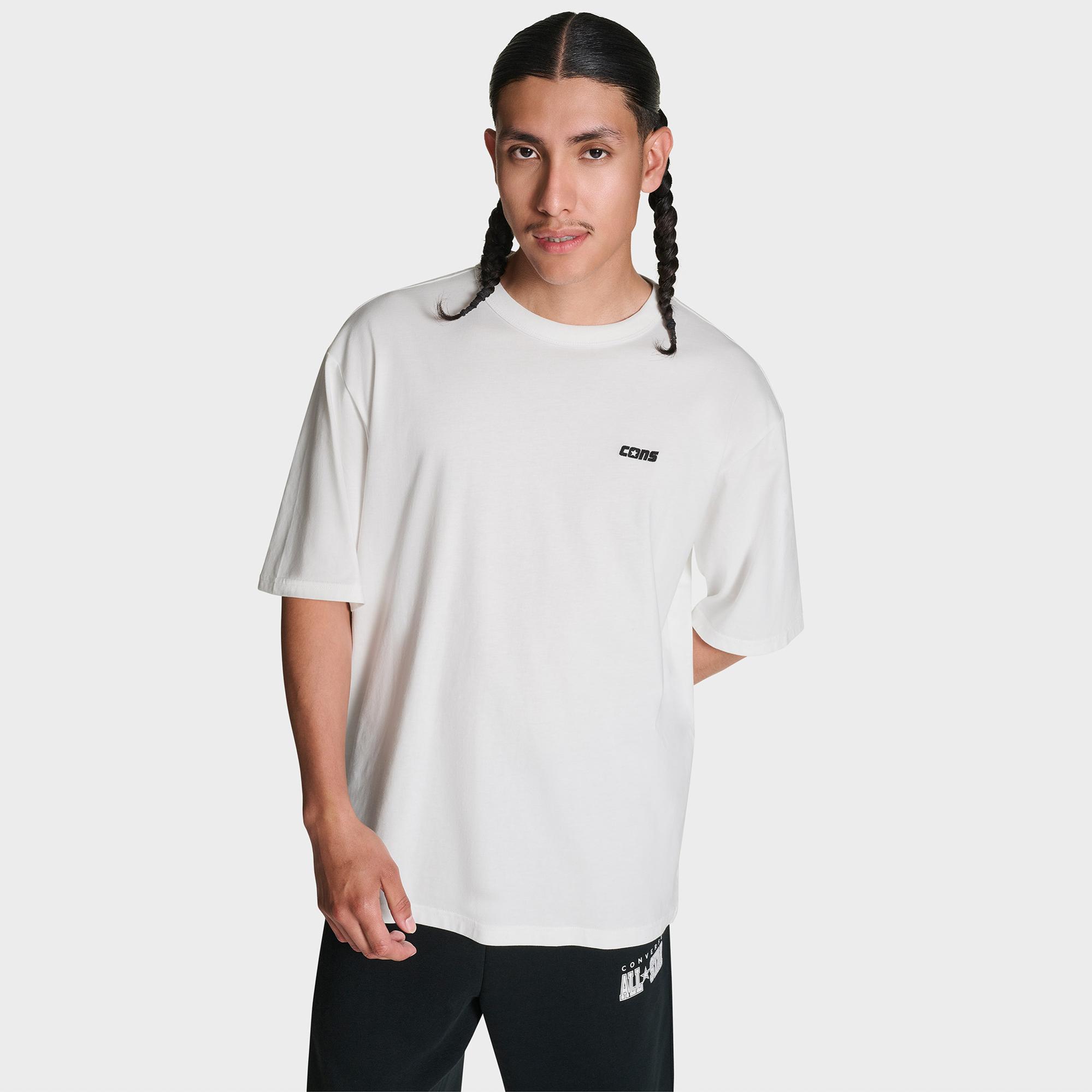 Converse CONS Erkek Beyaz Loose Fit T-Shirt