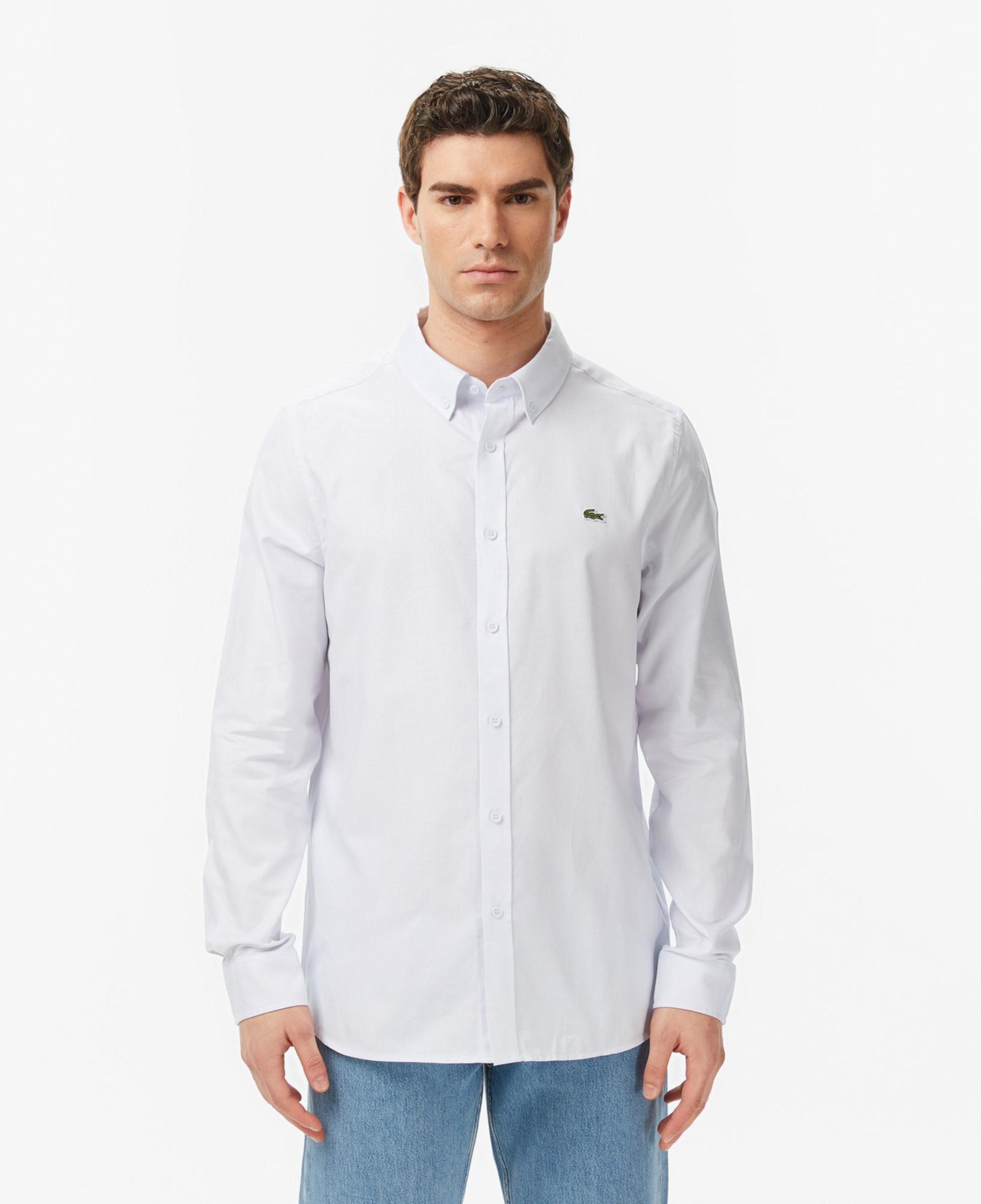 Lacoste Erkek Slim Fit Düğmeli Yaka Açık Mavi Gömlek