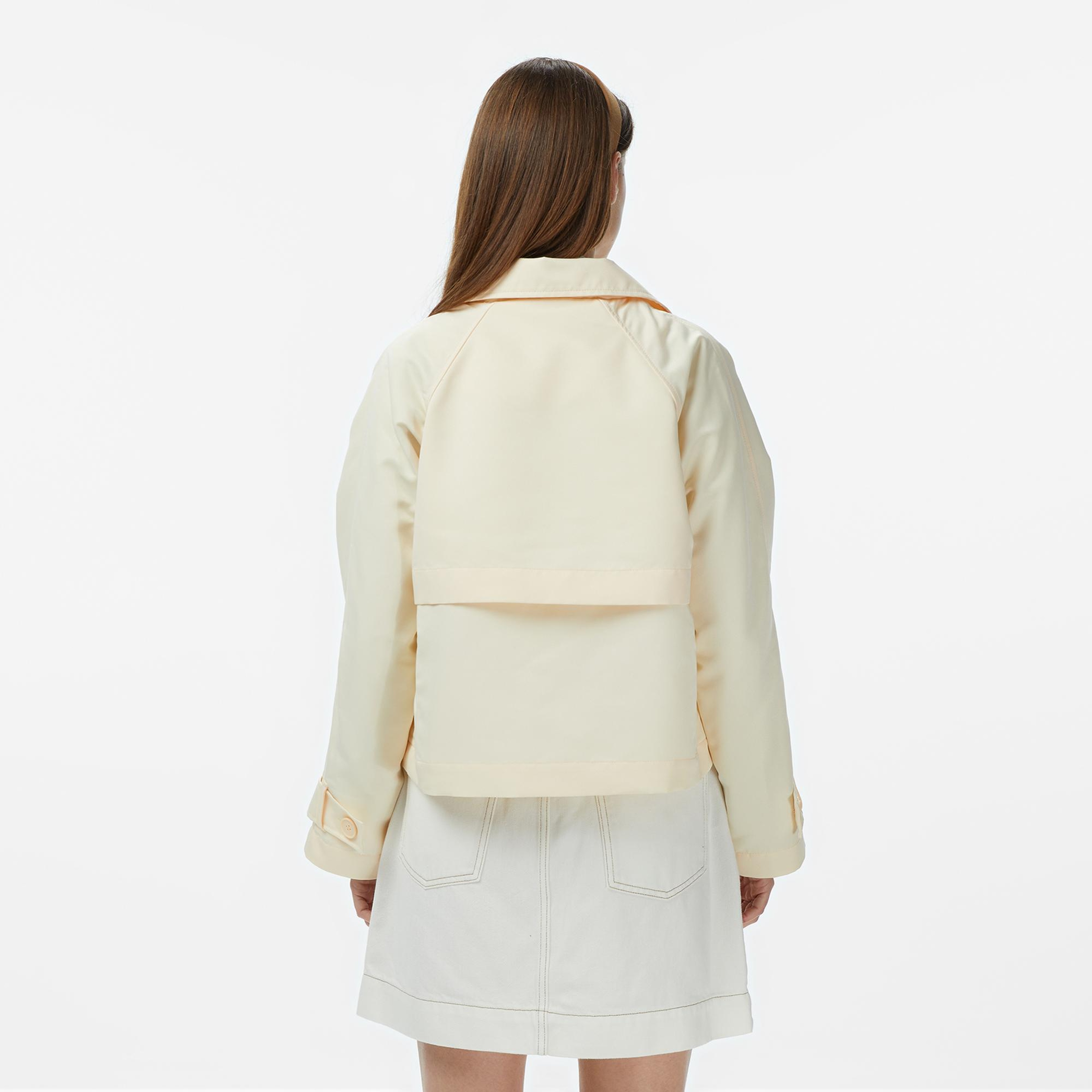 Lacoste Kadın Relaxed Fit Bej Trençkot