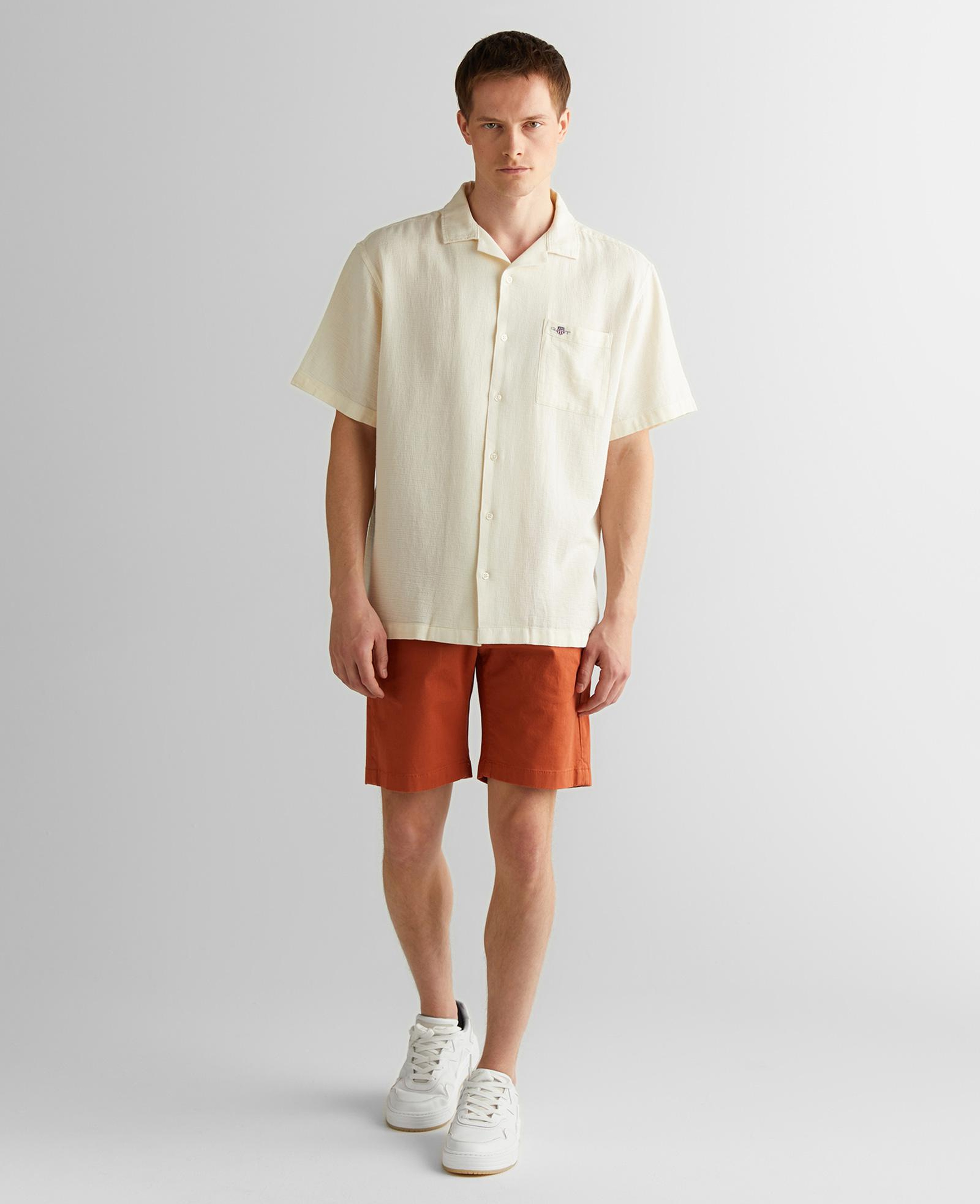 Gant Erkek Krem Regular Fit Gömlek Yaka Gömlek