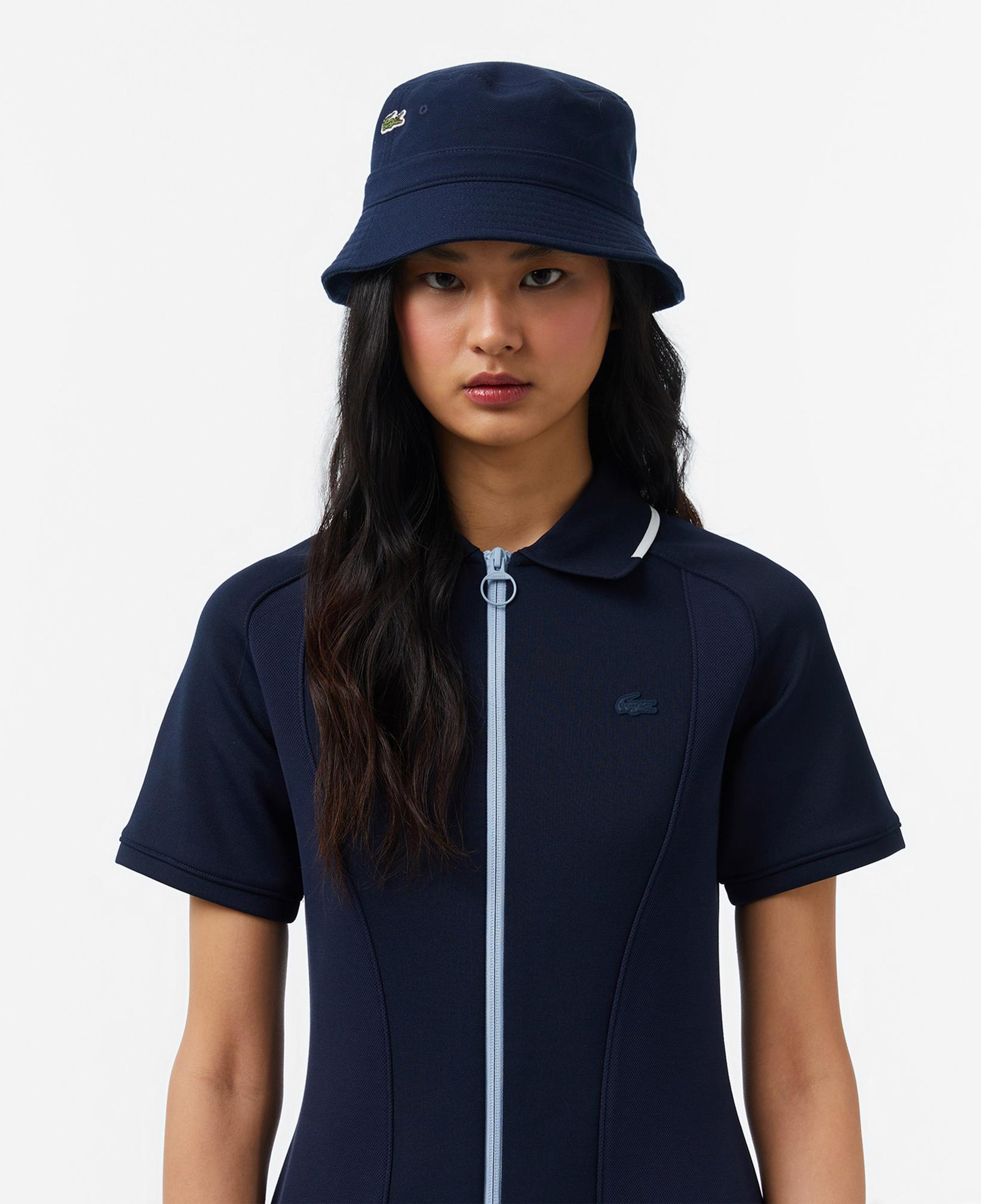 Lacoste Kadın Classic Fit Kısa Kollu Lacivert Elbise