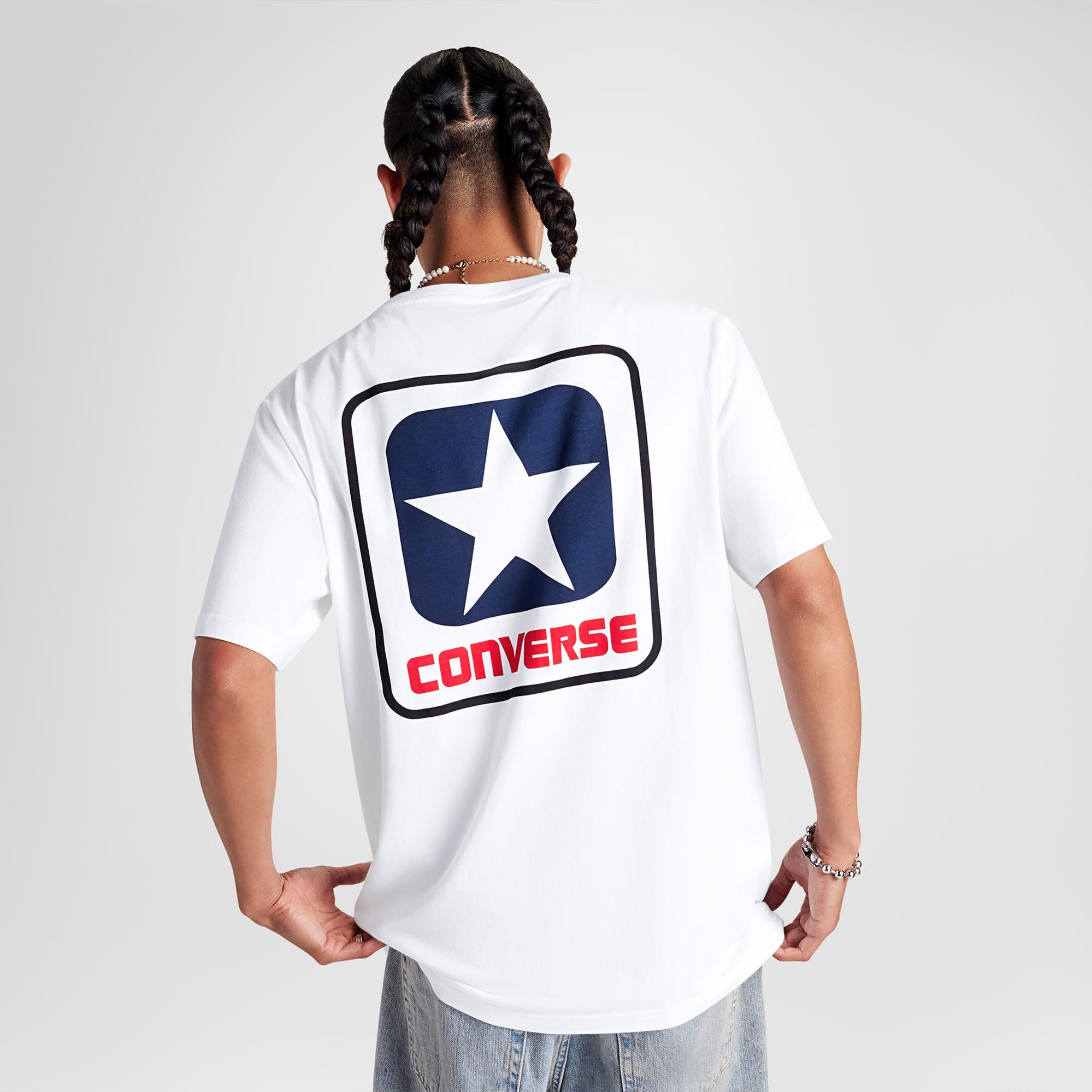 Converse Erkek Grafik Baskılı Beyaz T-Shirt